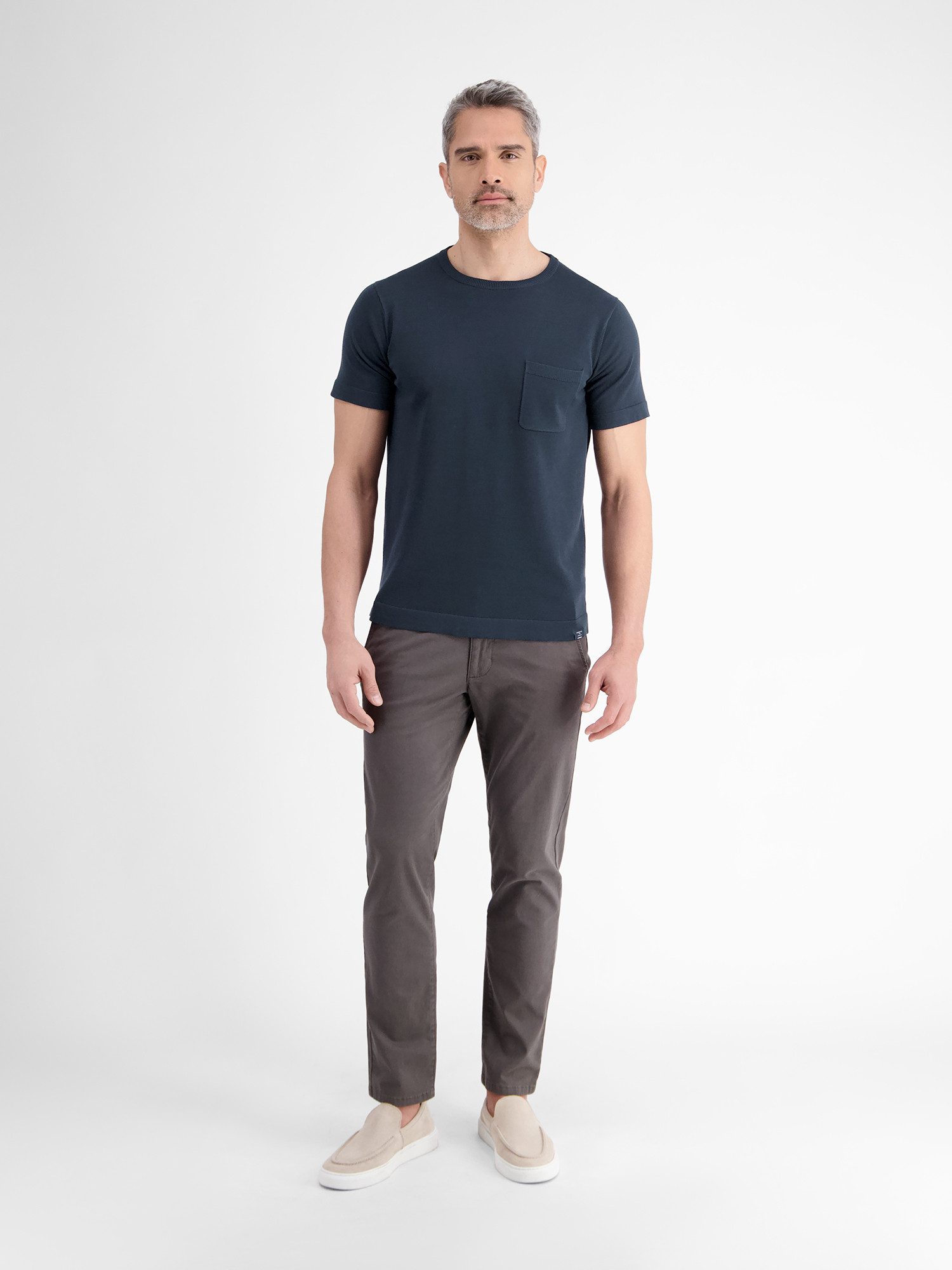 Lerros T-shirt LERROS Gebreid T-shirt met borstzak