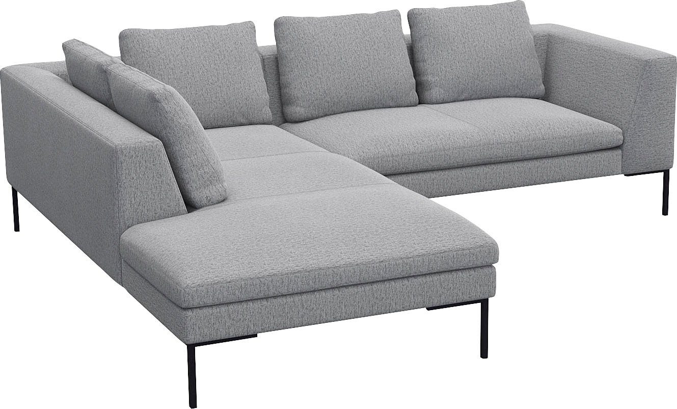 FLEXLUX Hoekbank Loano, super comfortabel zitcomfort door koudschuim in de zitting, L-vorm