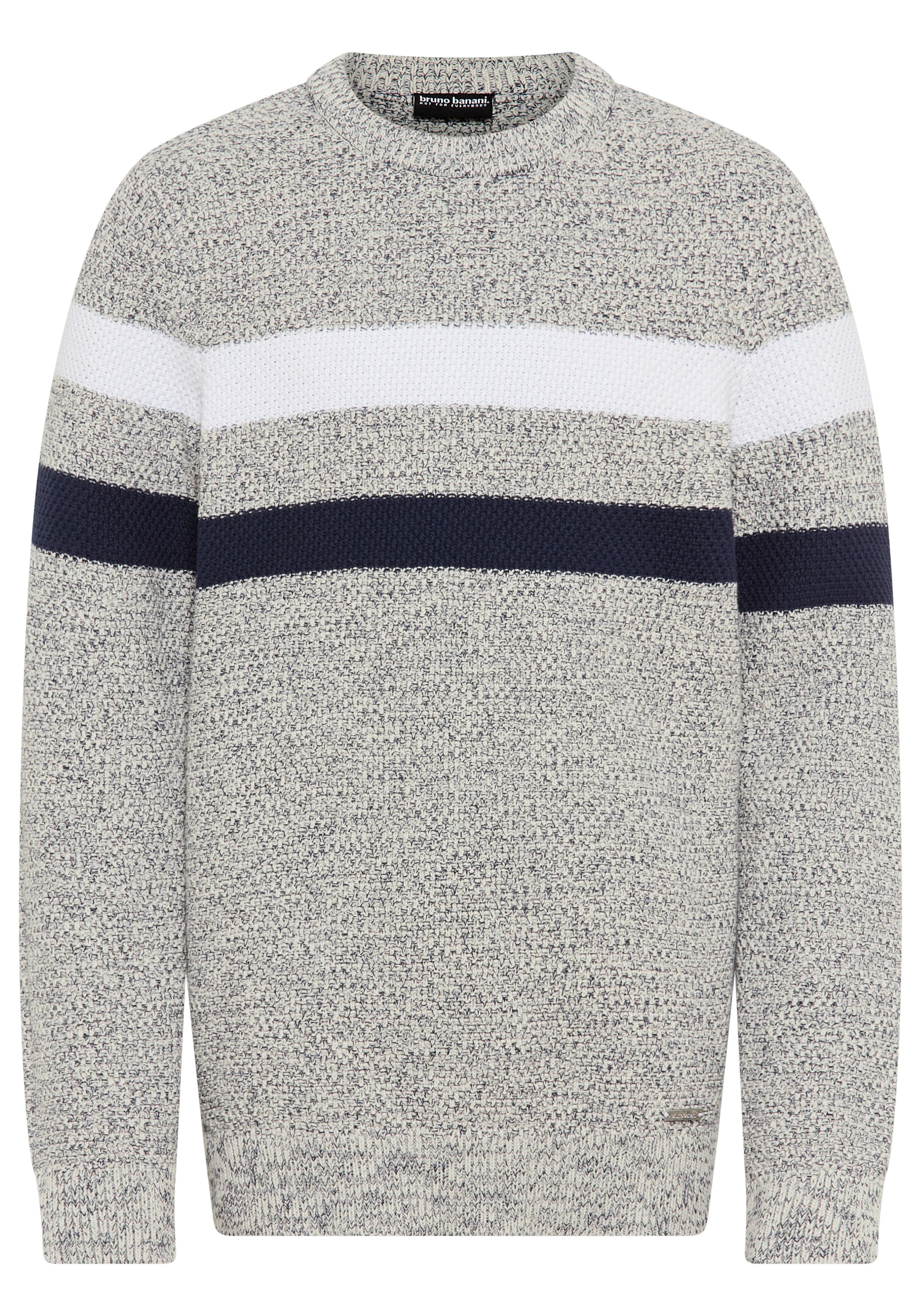 Bruno Banani Gebreide trui Gestreeptrui in modieuze breistructuur NIEUW: BRUNO BANANI voor TIENERS! Pullover in melange