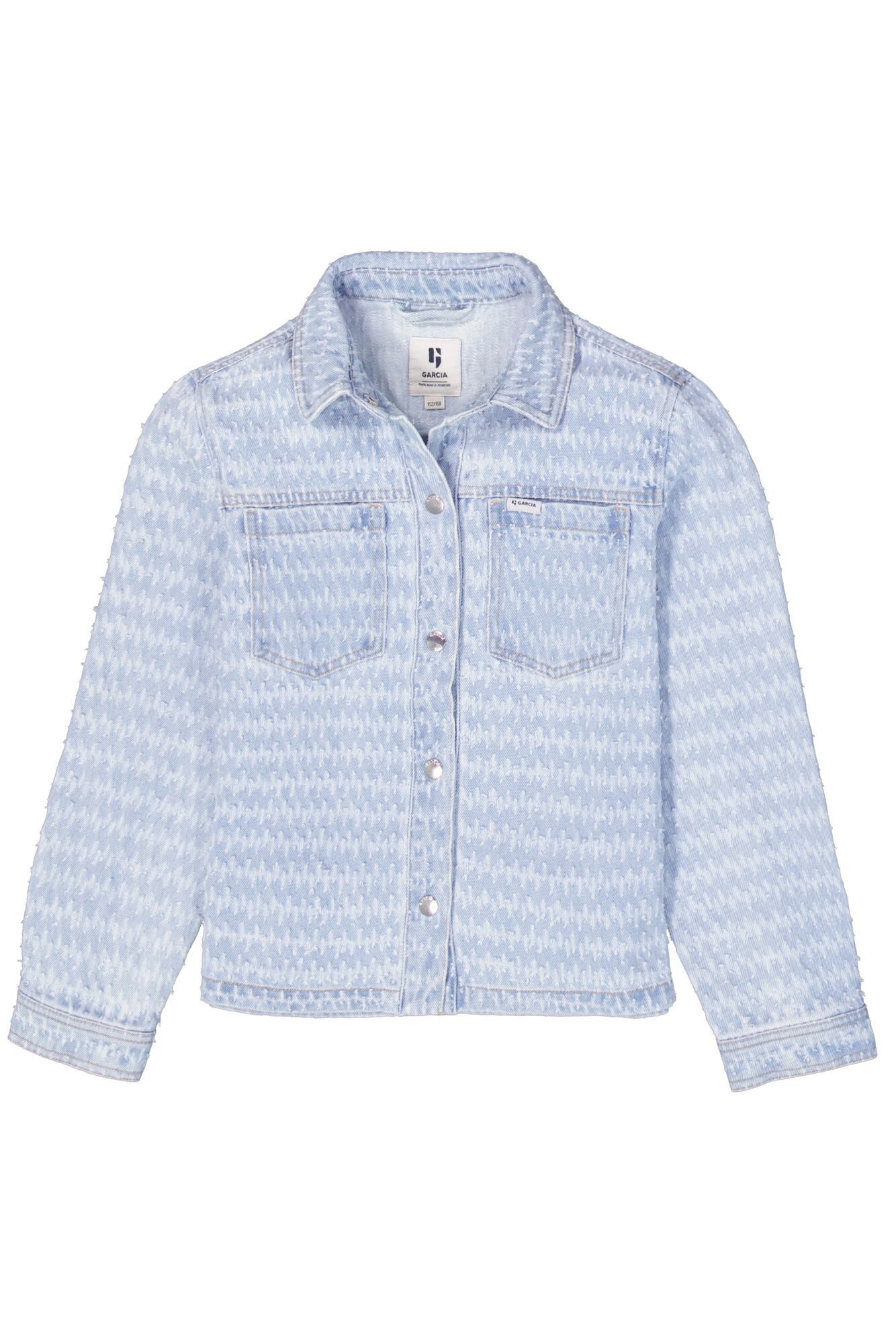 Garcia Jeansjack met structuurpatroon