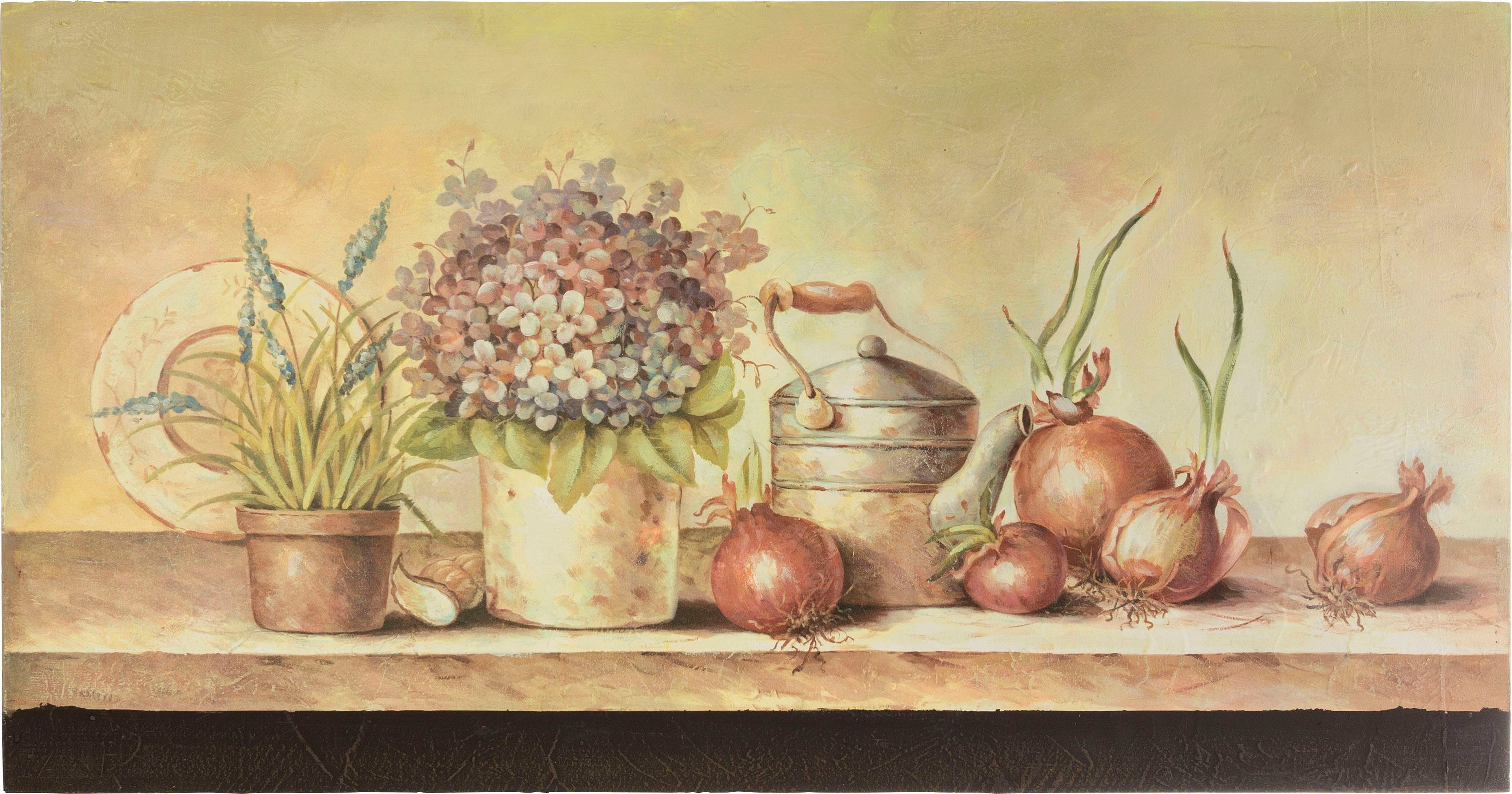 Myflair Möbel & Accessoires Artprint Kate Wanddecoratie, motief bloemen & vruchten, 90x48 cm, woonkamer