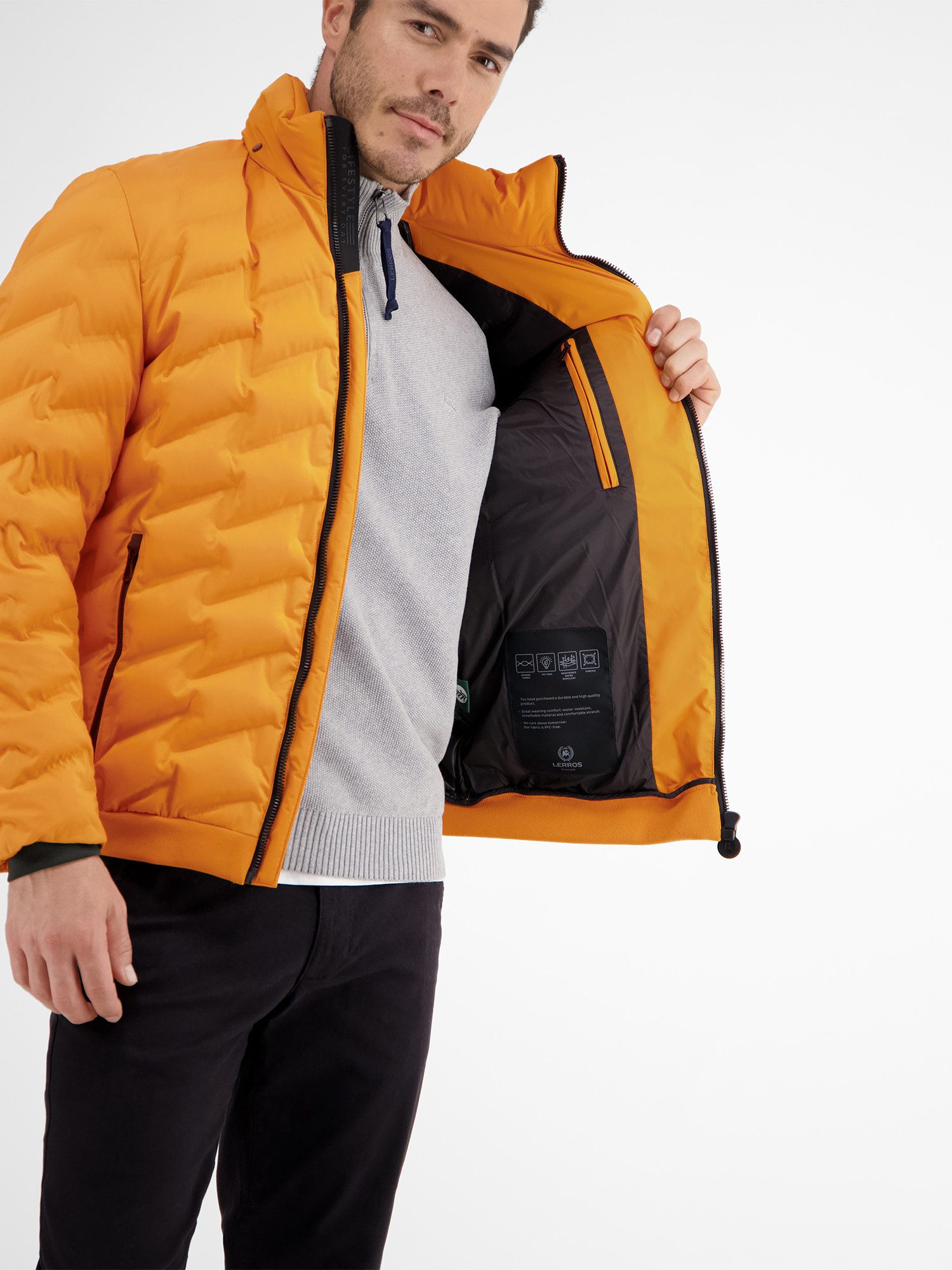 Lerros Outdoorjack LERROS sportieve functionele gestikte jack voor heren