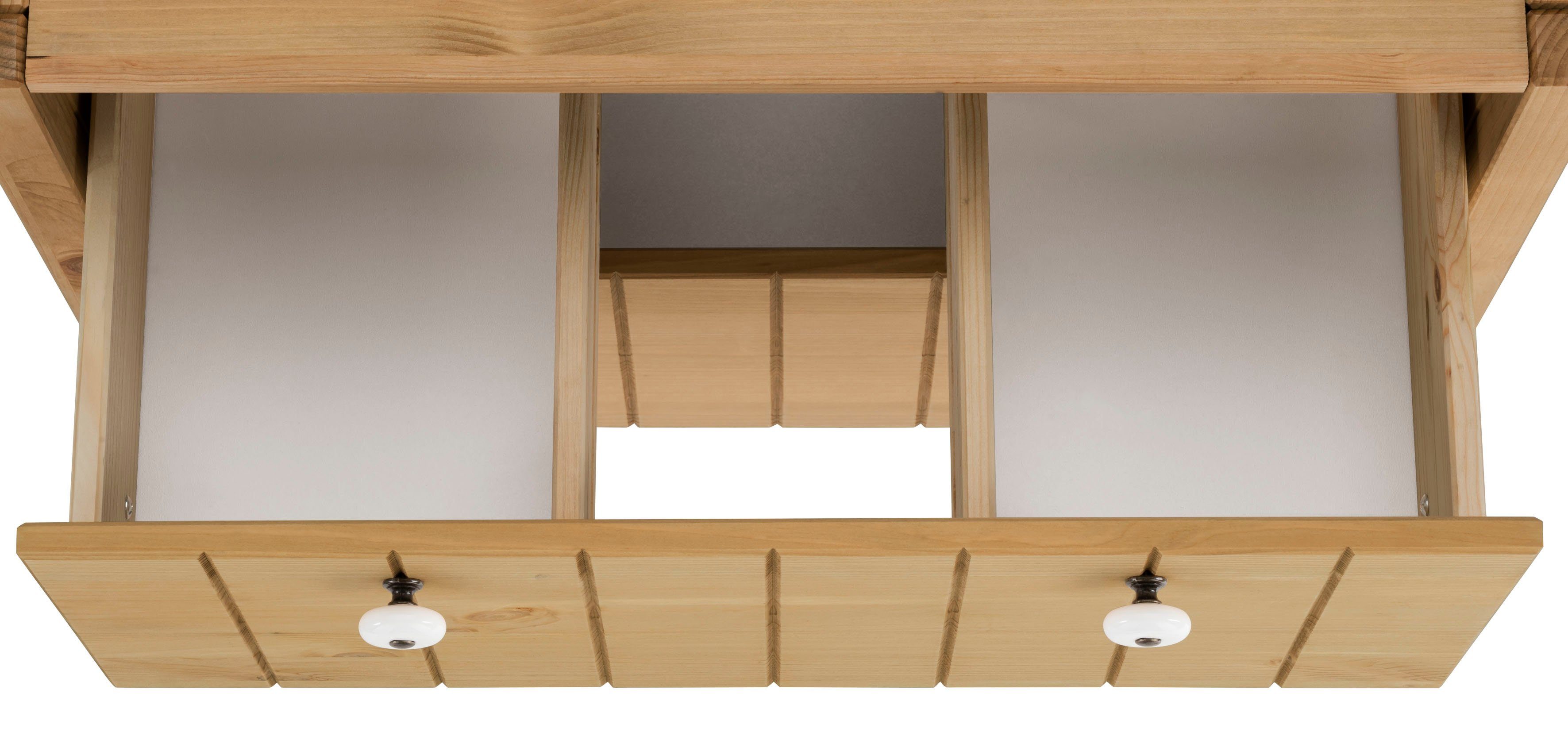 Home affaire Wastafelonderkast TINA Badkamermeubel, kast, breedte 57 cm, massief hout