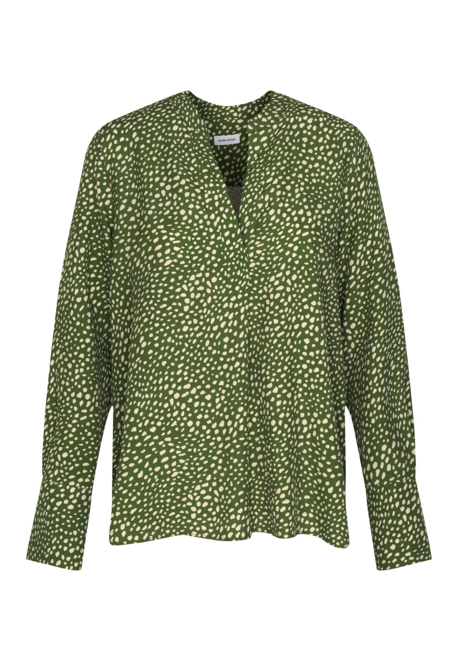 seidensticker Klassieke blouse Zwarte roos Tuniek print