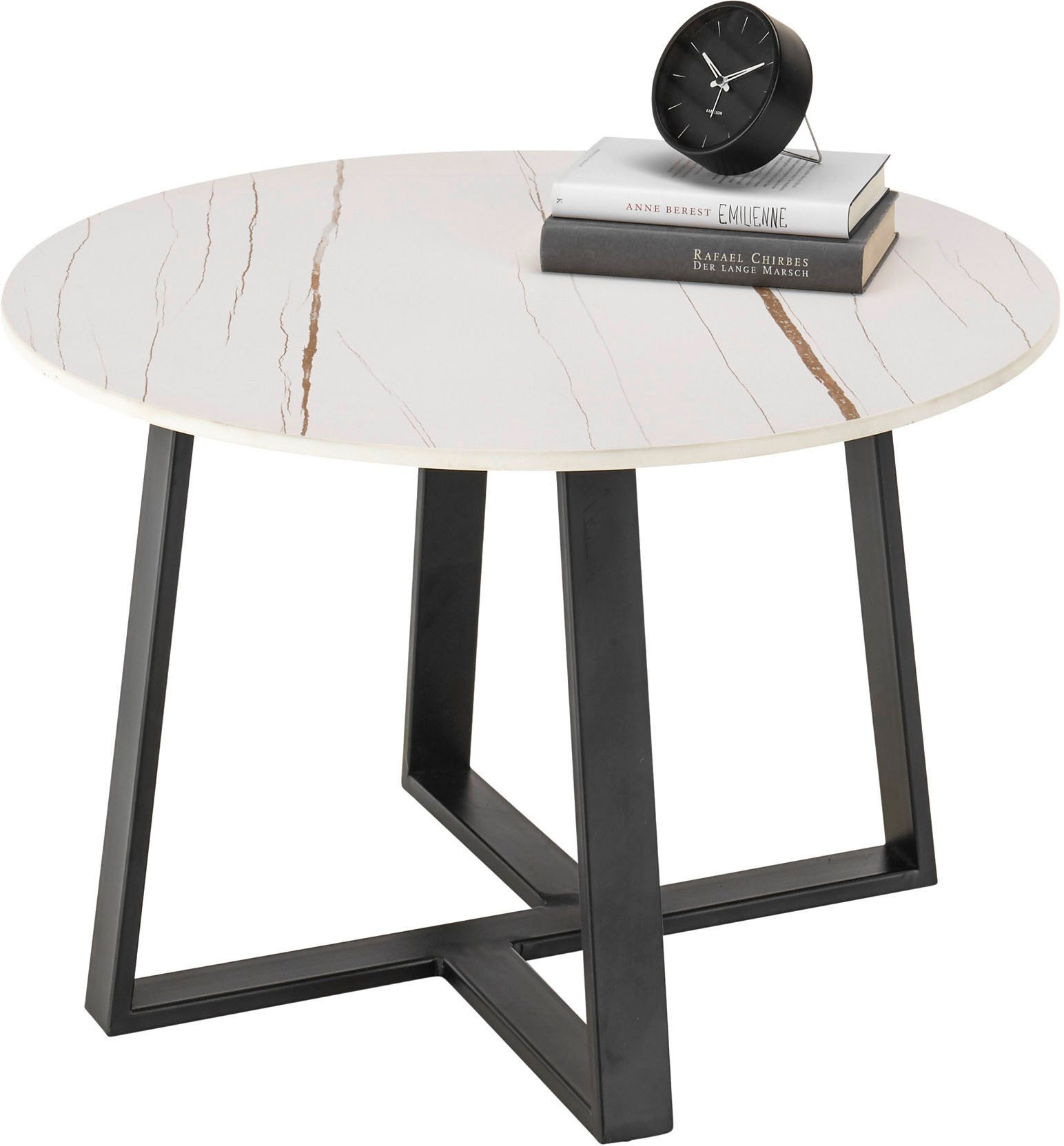 OTTO Stolkom Salontafel JASON 1 rond keramiek gemarmerd salontafels wit