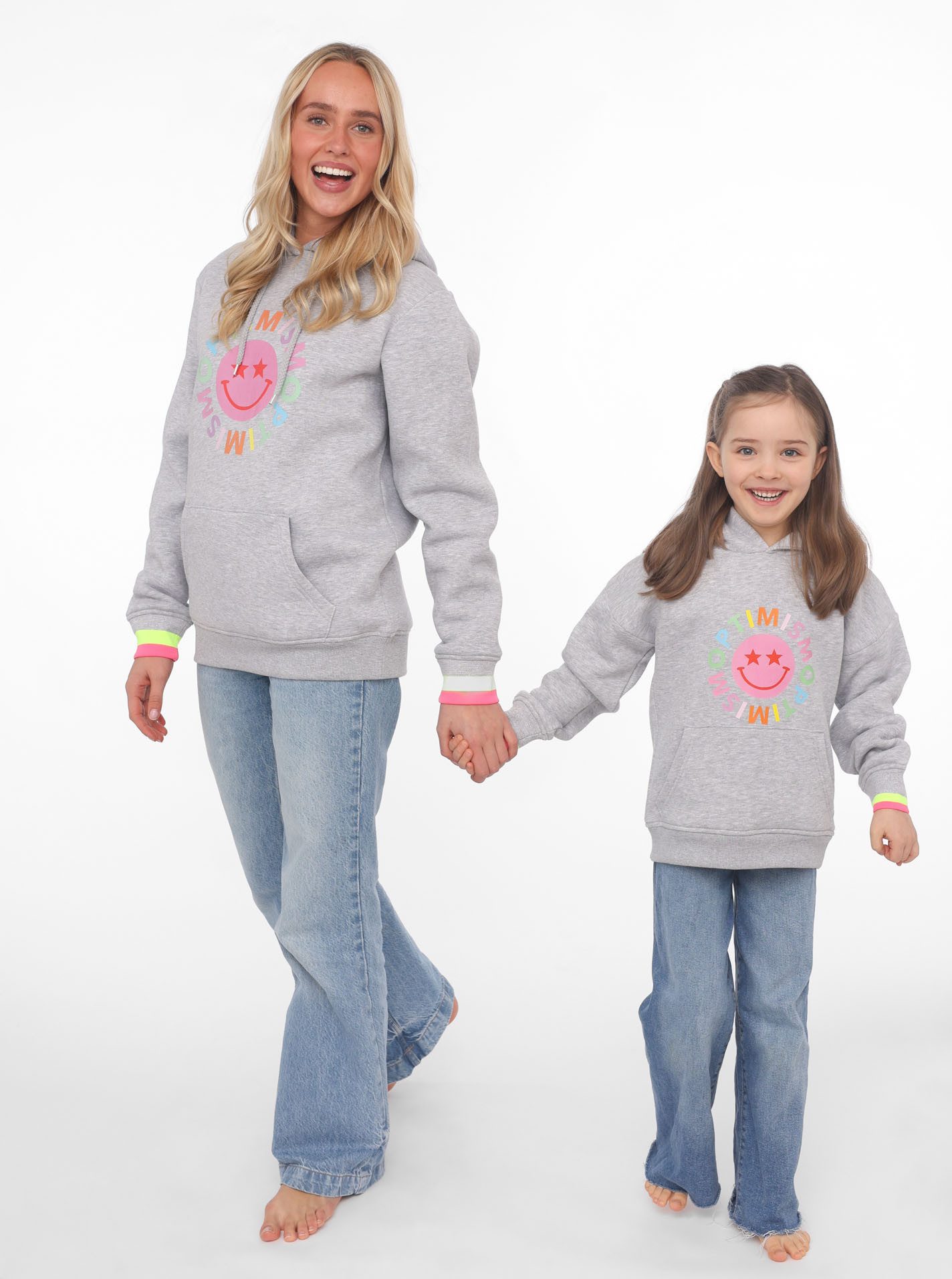 Zwillingsherz Hoodie "Optimism" Mini Me-stijl voor moeders en dochters