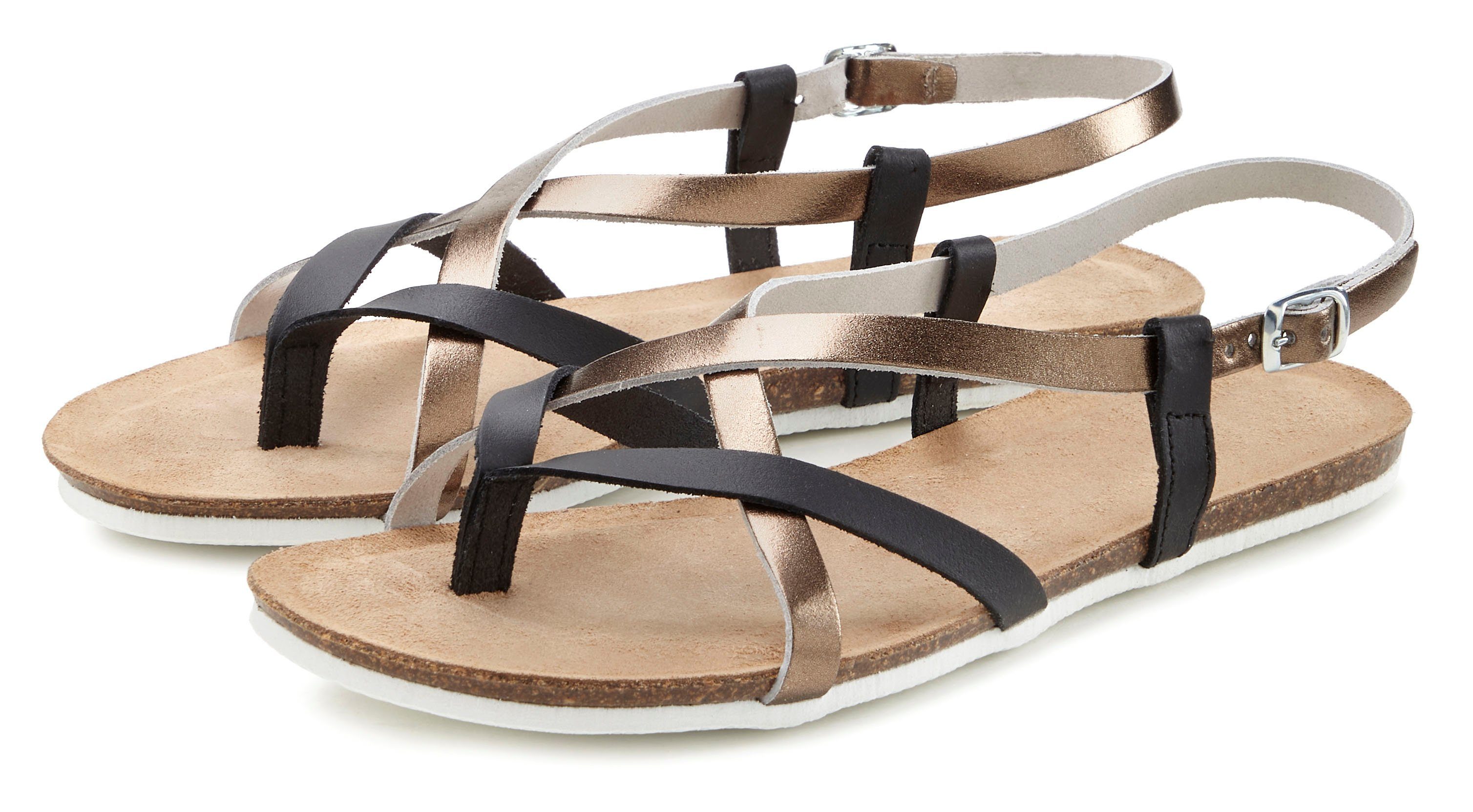 Vivance Teenslippers Sandaal, sandalette, zomerschoen van hoogwaardig leer