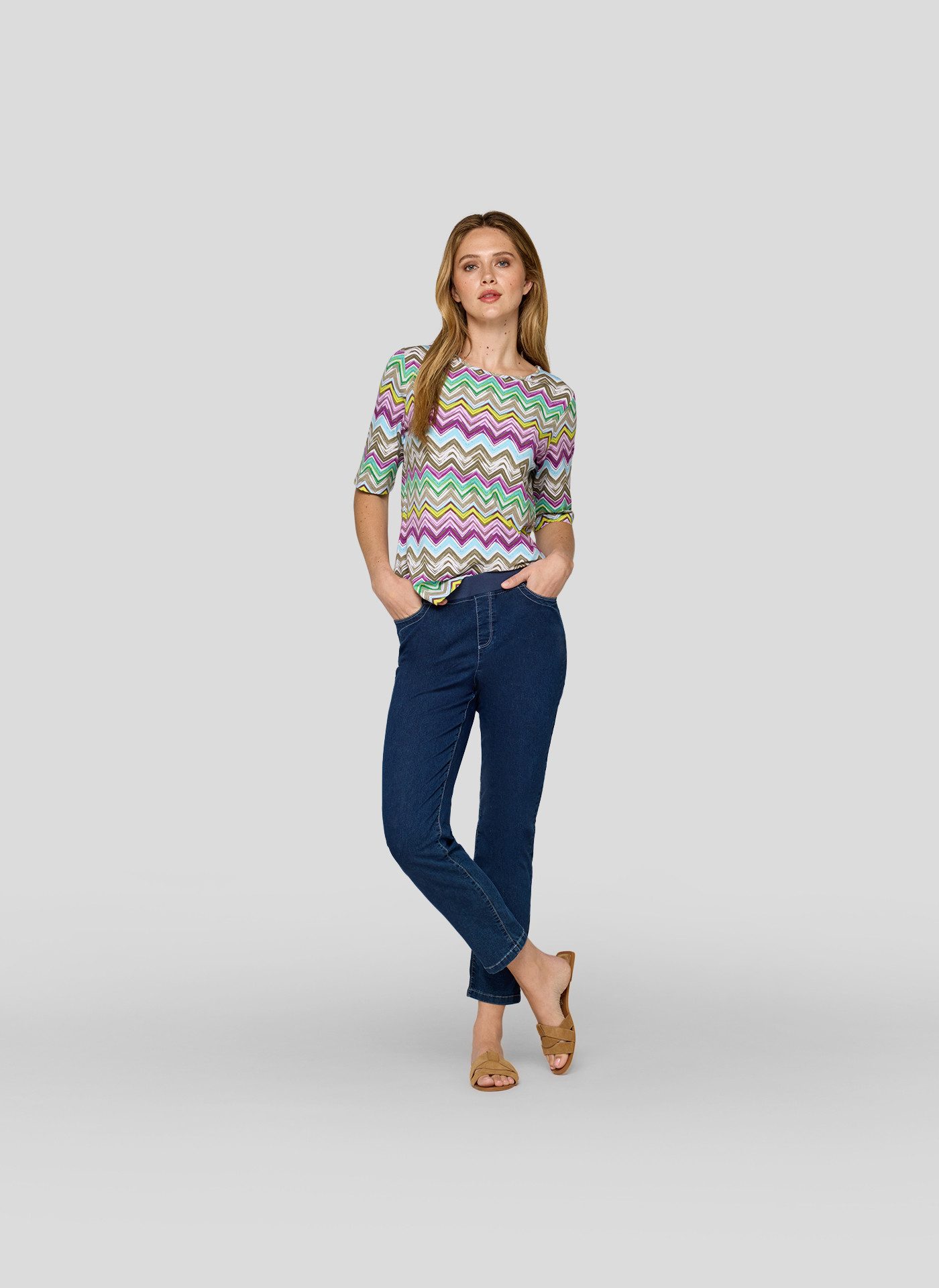Rabe Shirt met ronde hals met grafisch patroon