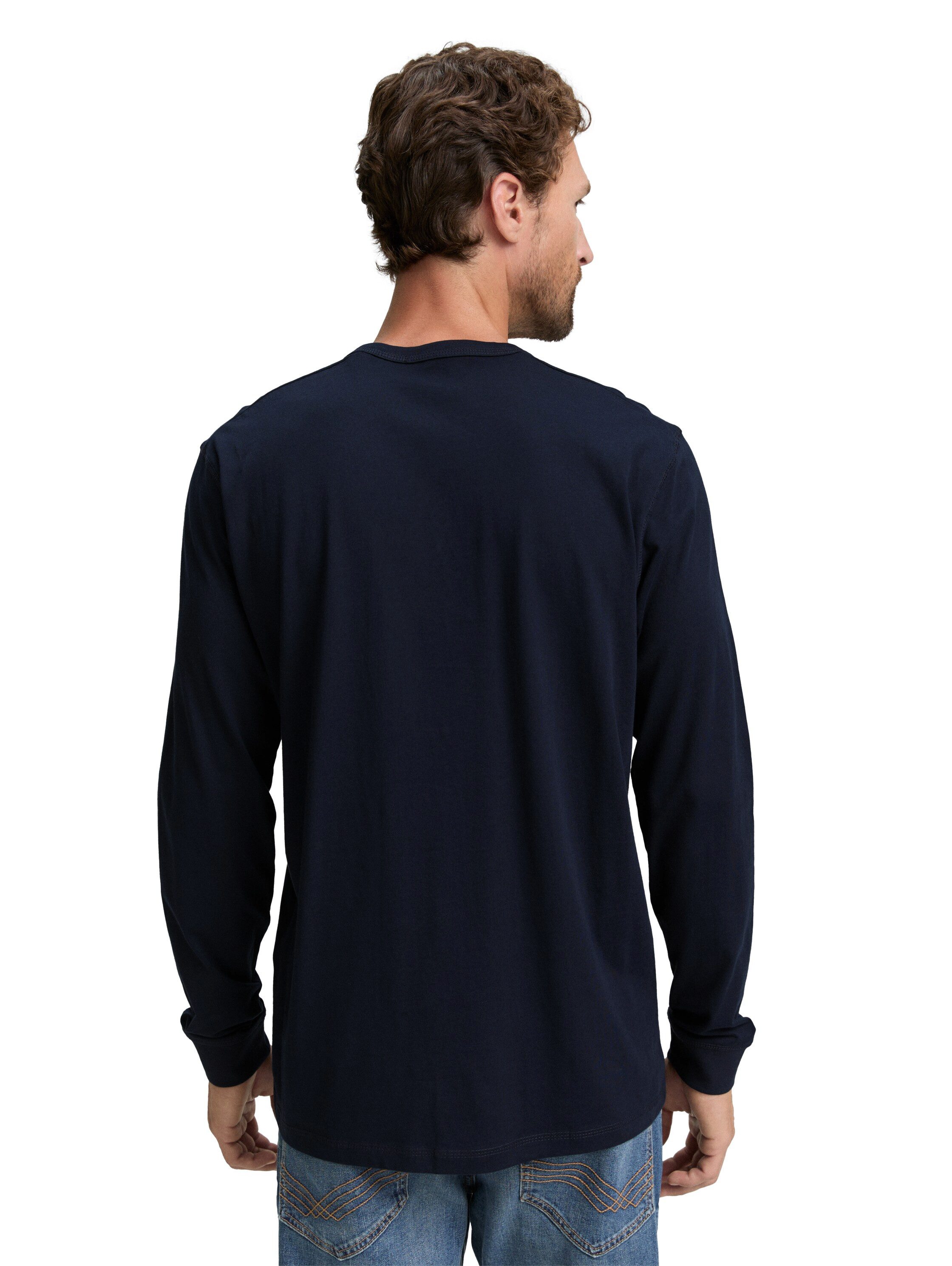 Tom Tailor Shirt met lange mouwen met geborduurd logo