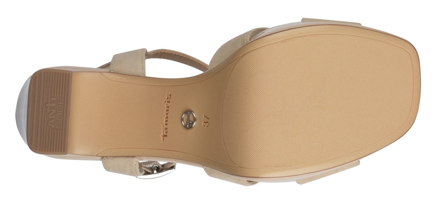 Tamaris Highheel sandaaltjes , zomerschoen, avondschoen, blokhak, met antishokk hak