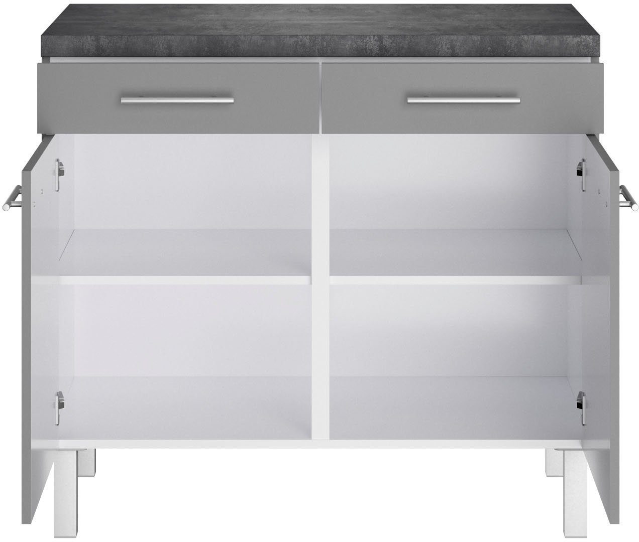 OPTIFIT Onderkast Breedte 100 cm, 2 deuren, 2 laden