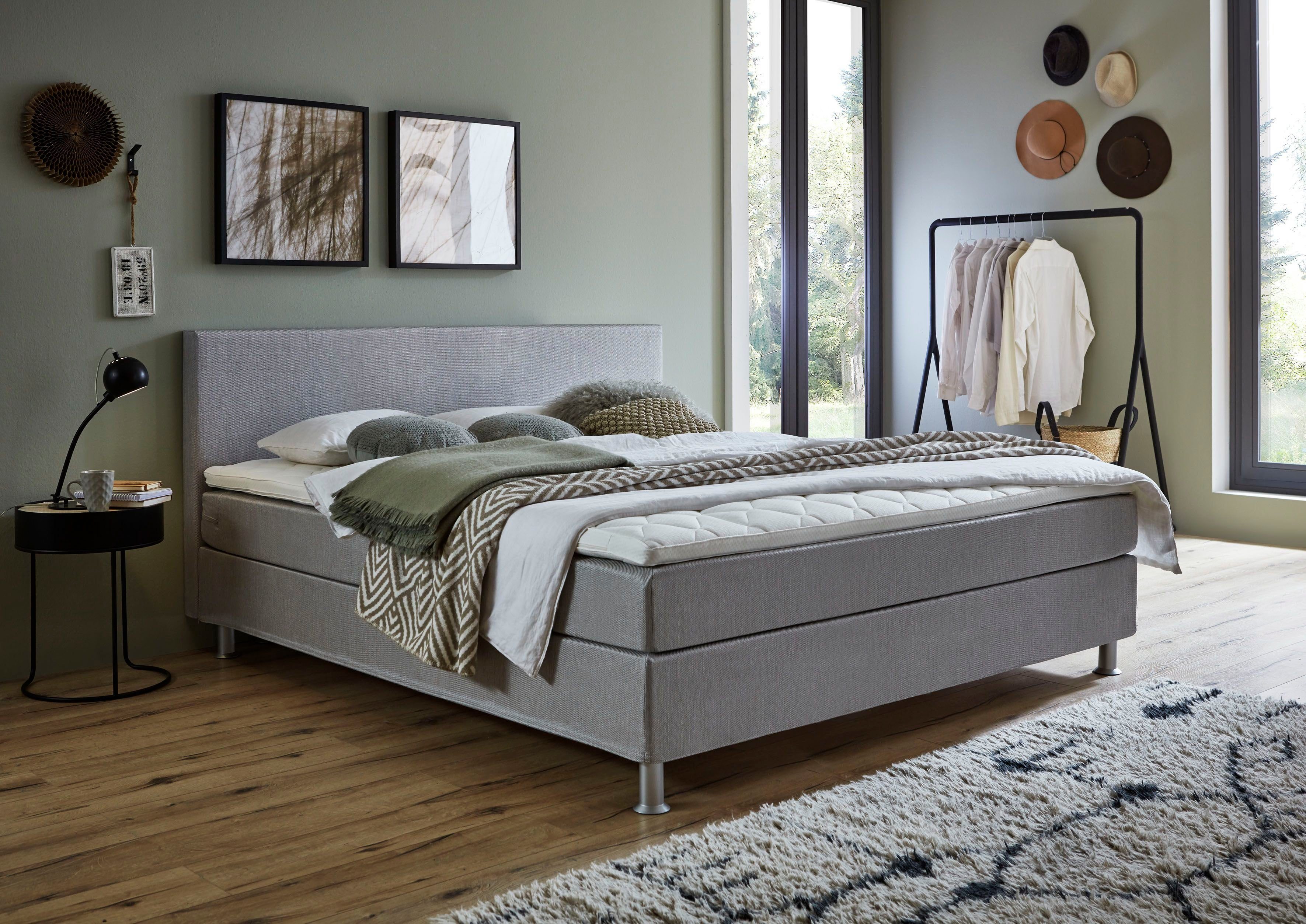 ATLANTIC home collection Boxspring Edison inclusief bonell-binnenveringsmatras en topmatras