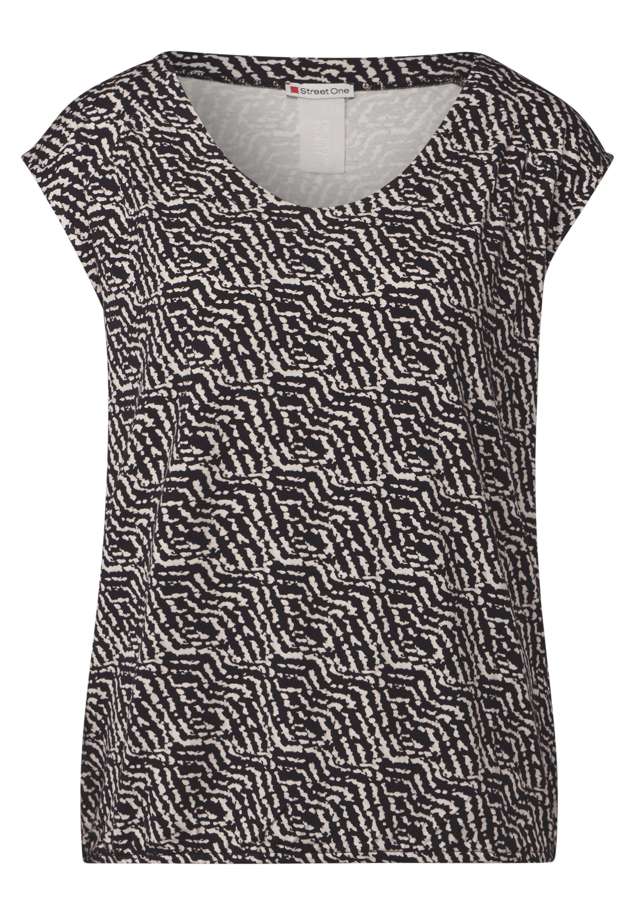 STREET ONE Shirttop met grafisch patroon en v-hals