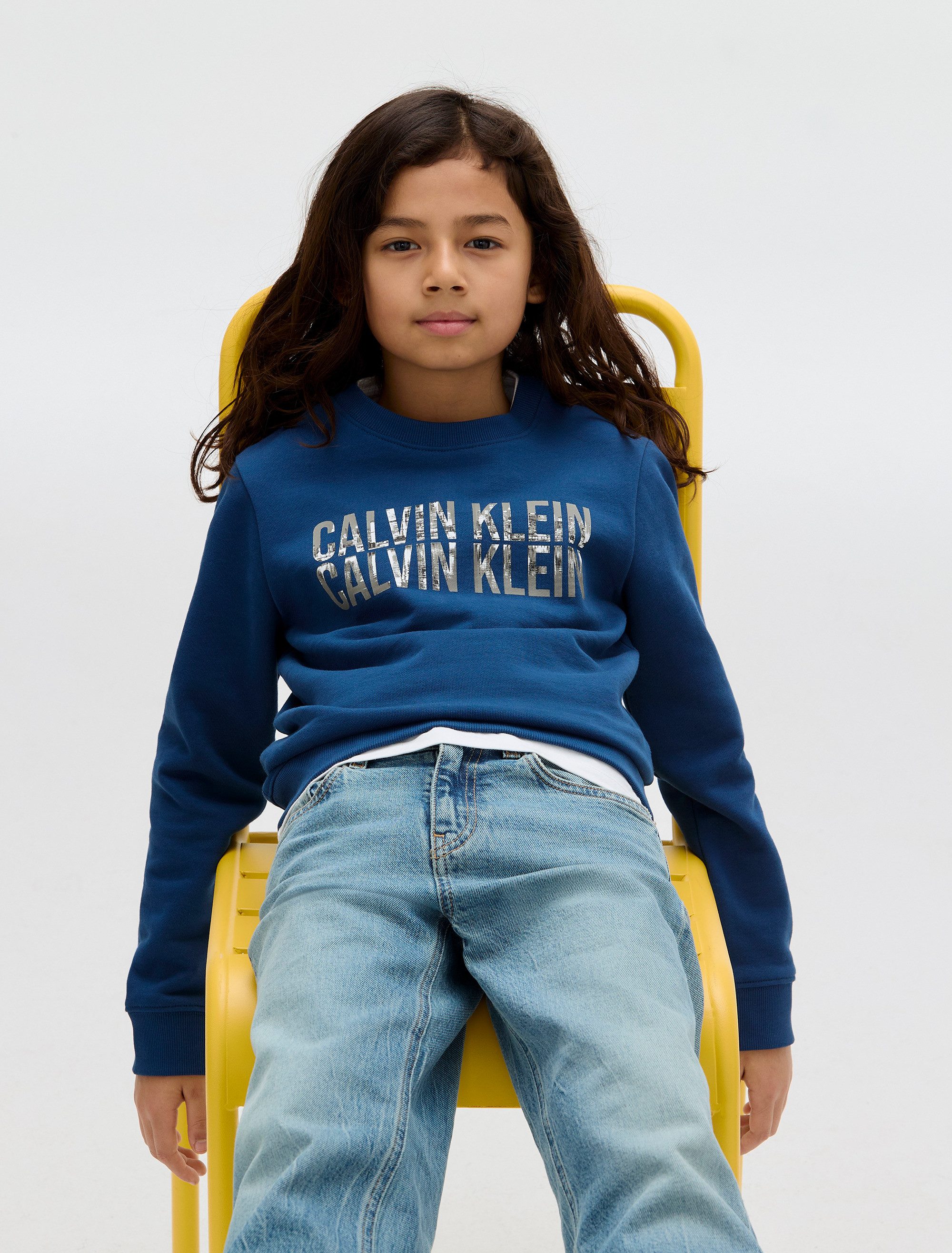 Calvin Klein Sweatshirt TERRY SEASONAL LOGO CN voor kinderen tot 16 jaar, fotoprint