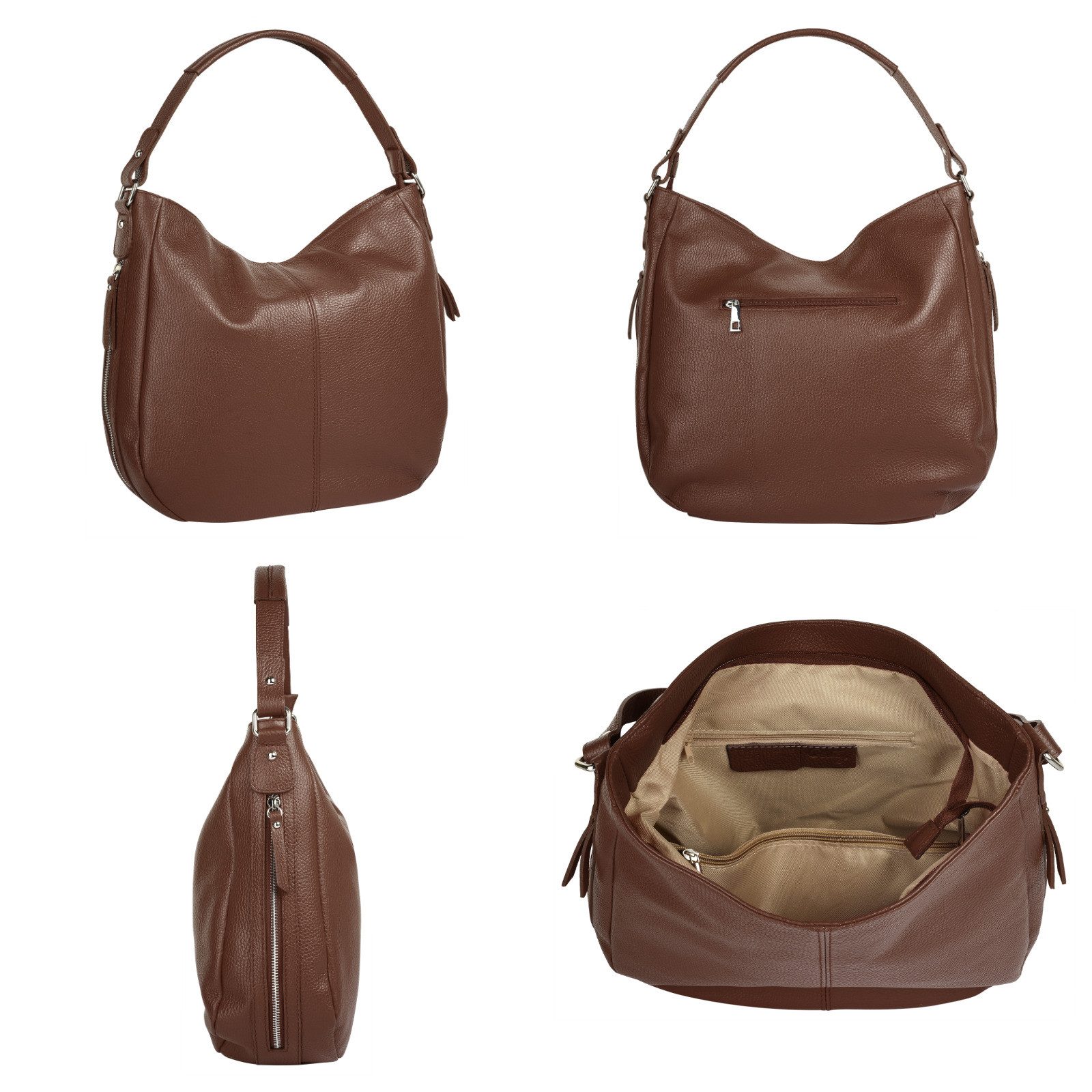 Cluty Shopper echt leer, made in italy