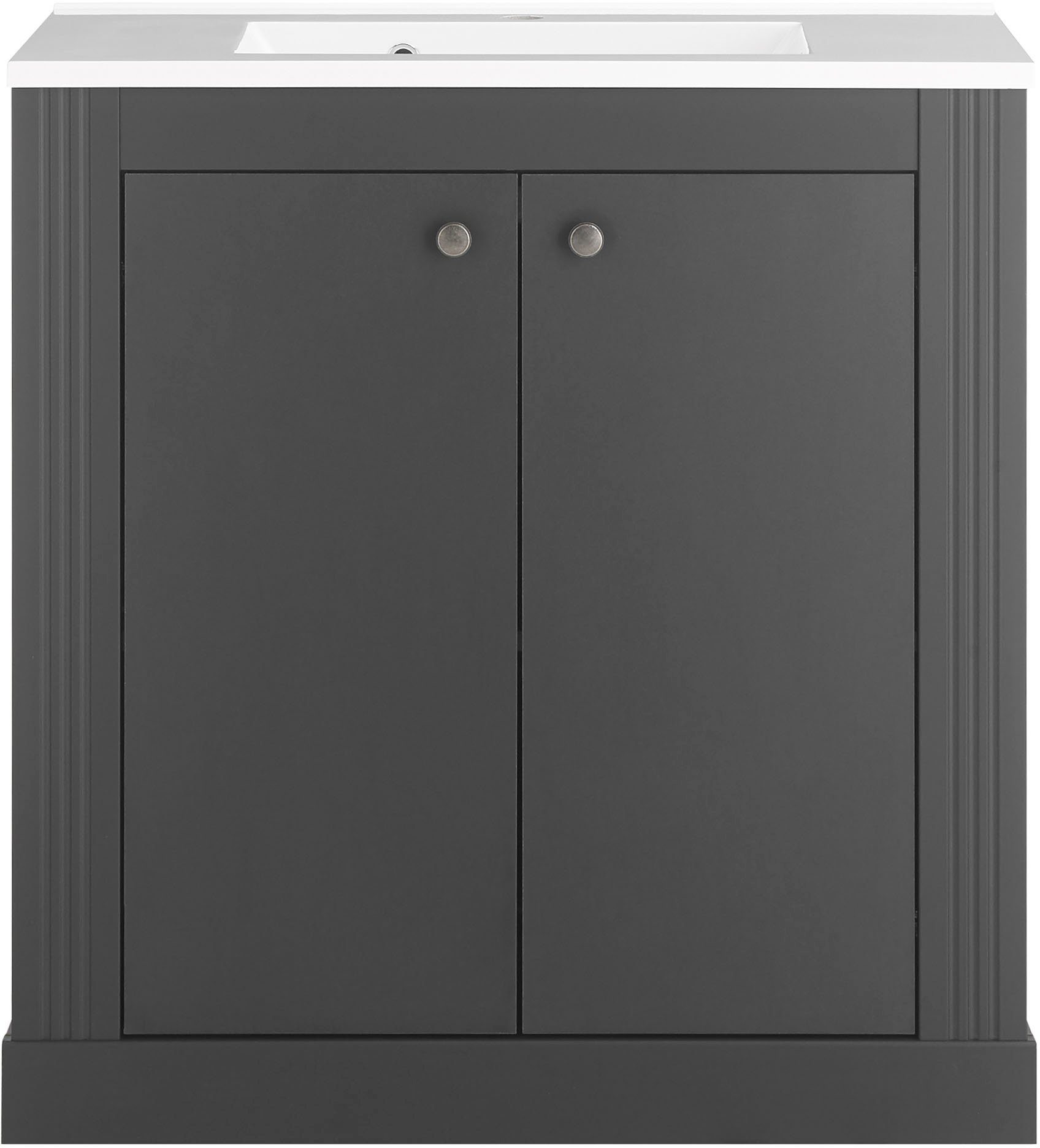Home affaire Wastafelonderkast WESTMINSTER, wastafelonderkast incl. wastafel, metalen handgrepen (1 stuk)
