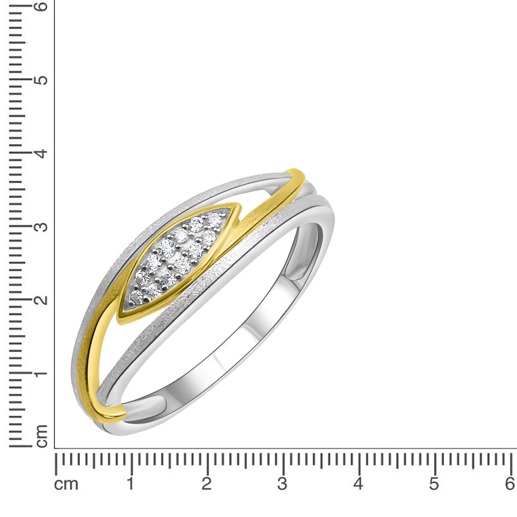 Firetti Zilveren ring Sieraden cadeau zilverkleur 925 vinger ring bicolor