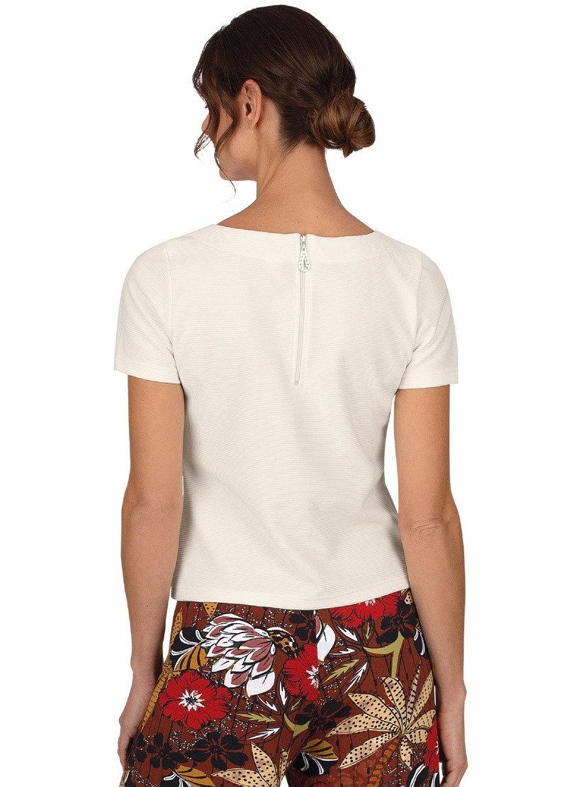 Trigema Sweatshirt TRIGEMA shirt met korte mouwen met kristalstenen