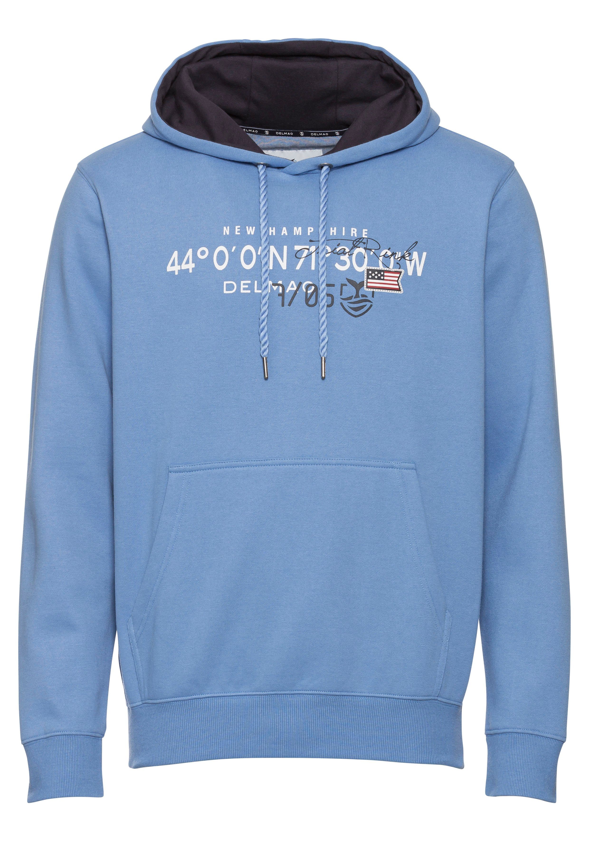 DELMAO Hoodie Lange mouwen, losse pasvorm, met print, met capuchon
