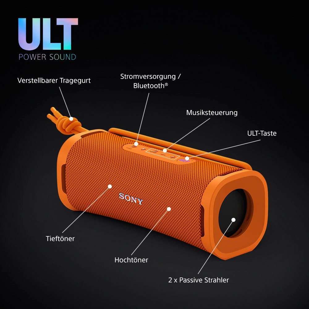 Sony Bluetooth luidspreker ULT FIELD 1 Waterdicht, stofdicht, stootvast, 12 uur batterijduur
