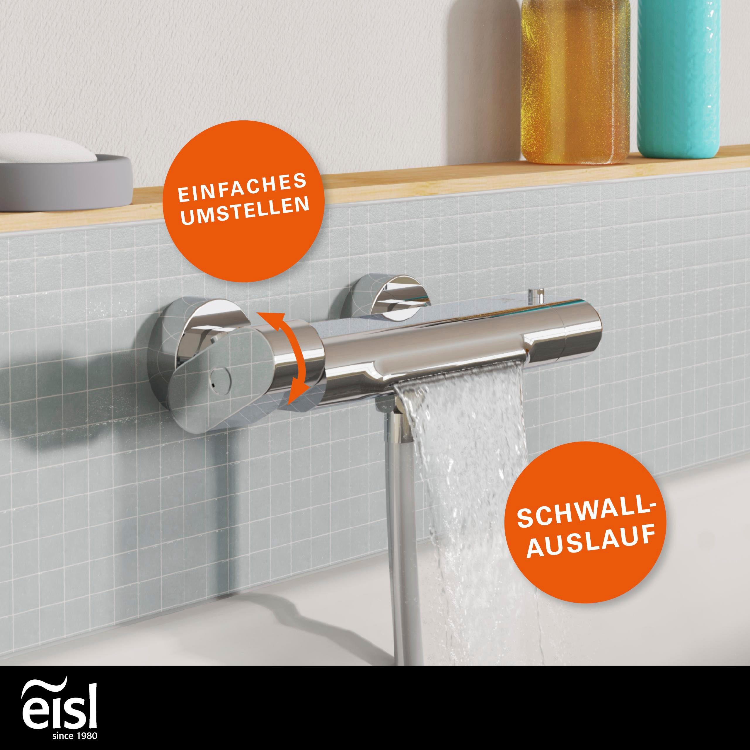 Eisl Badthermostaat Carneo Waterval, eco-stop functie, veiligheidsvergrendeling