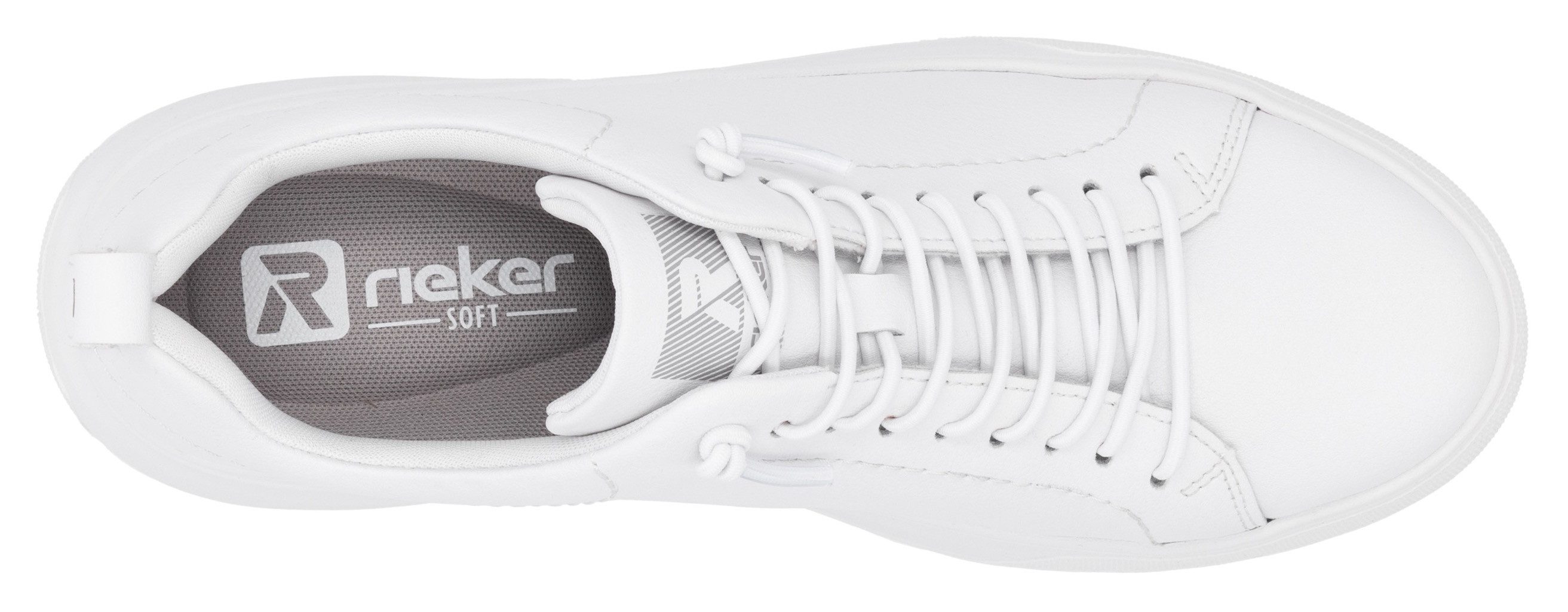 RIEKER Sport Plateausneakers , vrijetijdsschoen, lage schoen, veterschoen met schachtversteviging