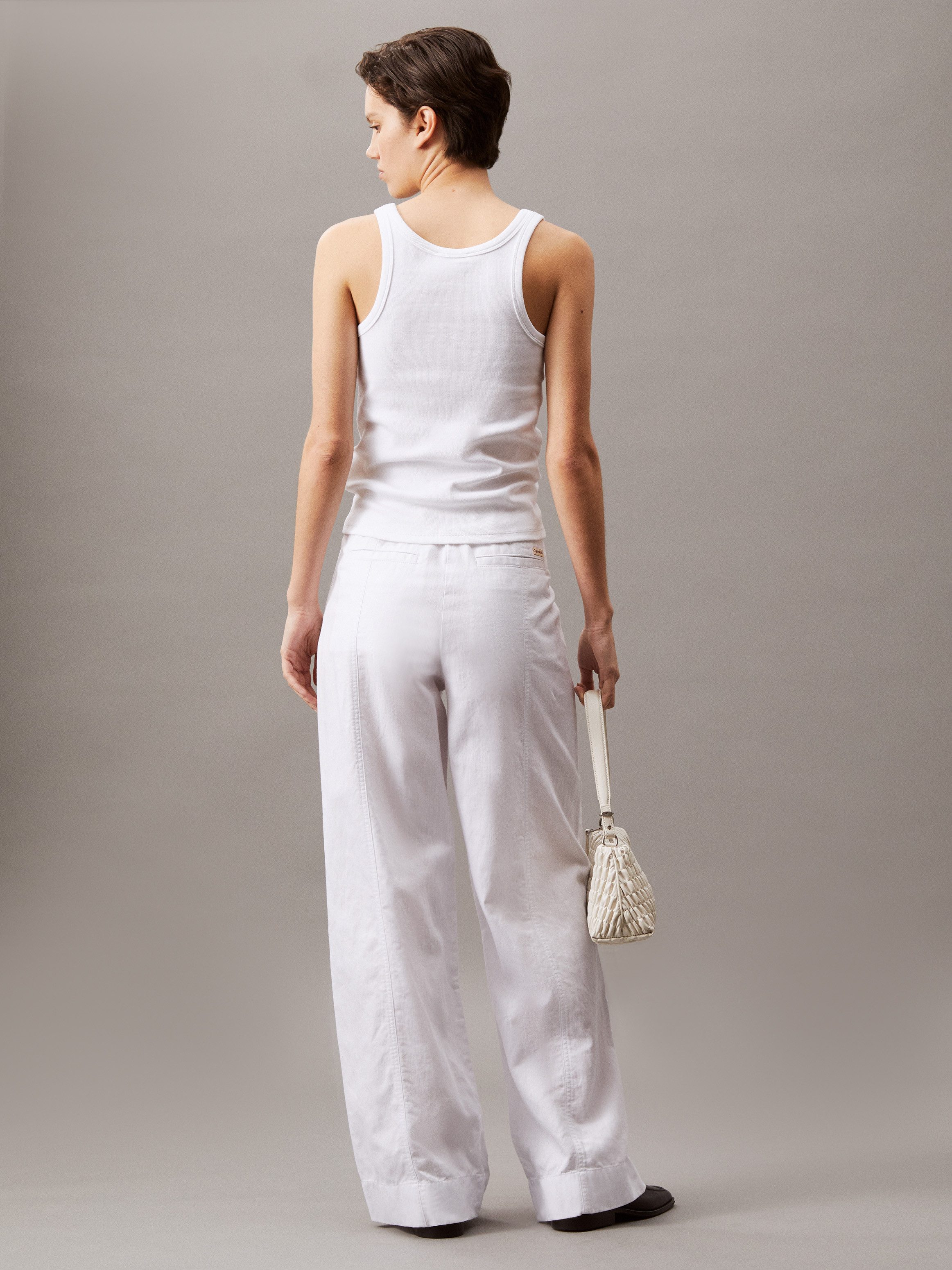 Calvin Klein Linnen broek SOFT LINEN PANT