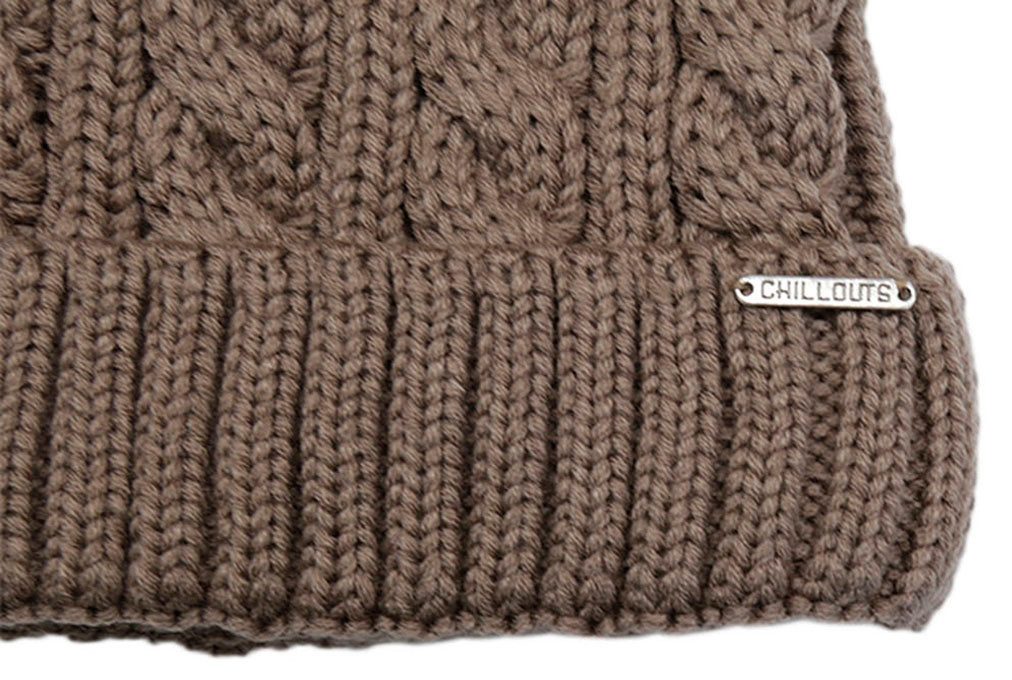 chillouts Muts met pompon Joan Hat Met fake-fur pom pom, kabelbrei
