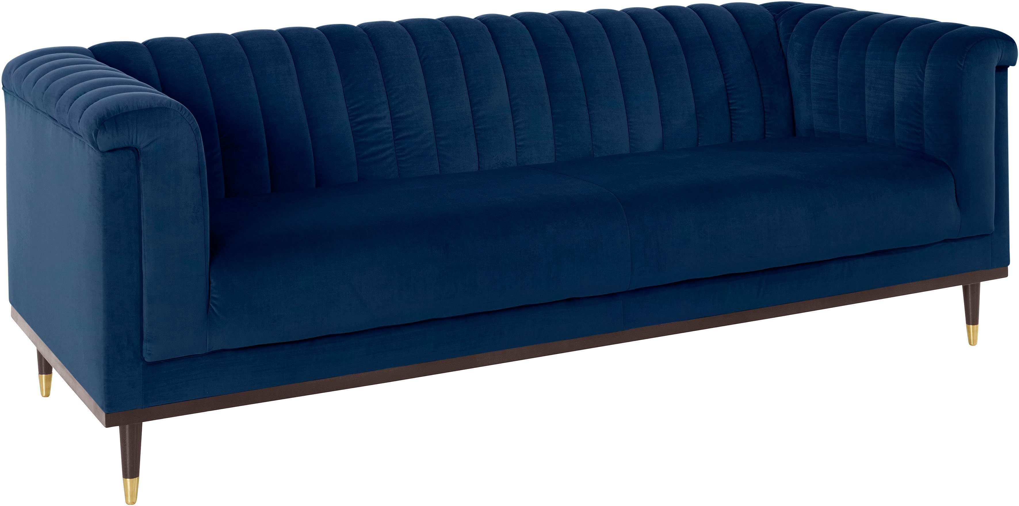 Guido Maria Kretschmer Home&Living 3-zitsbank Chamby met houten rand onder en stiksels bij de leuning