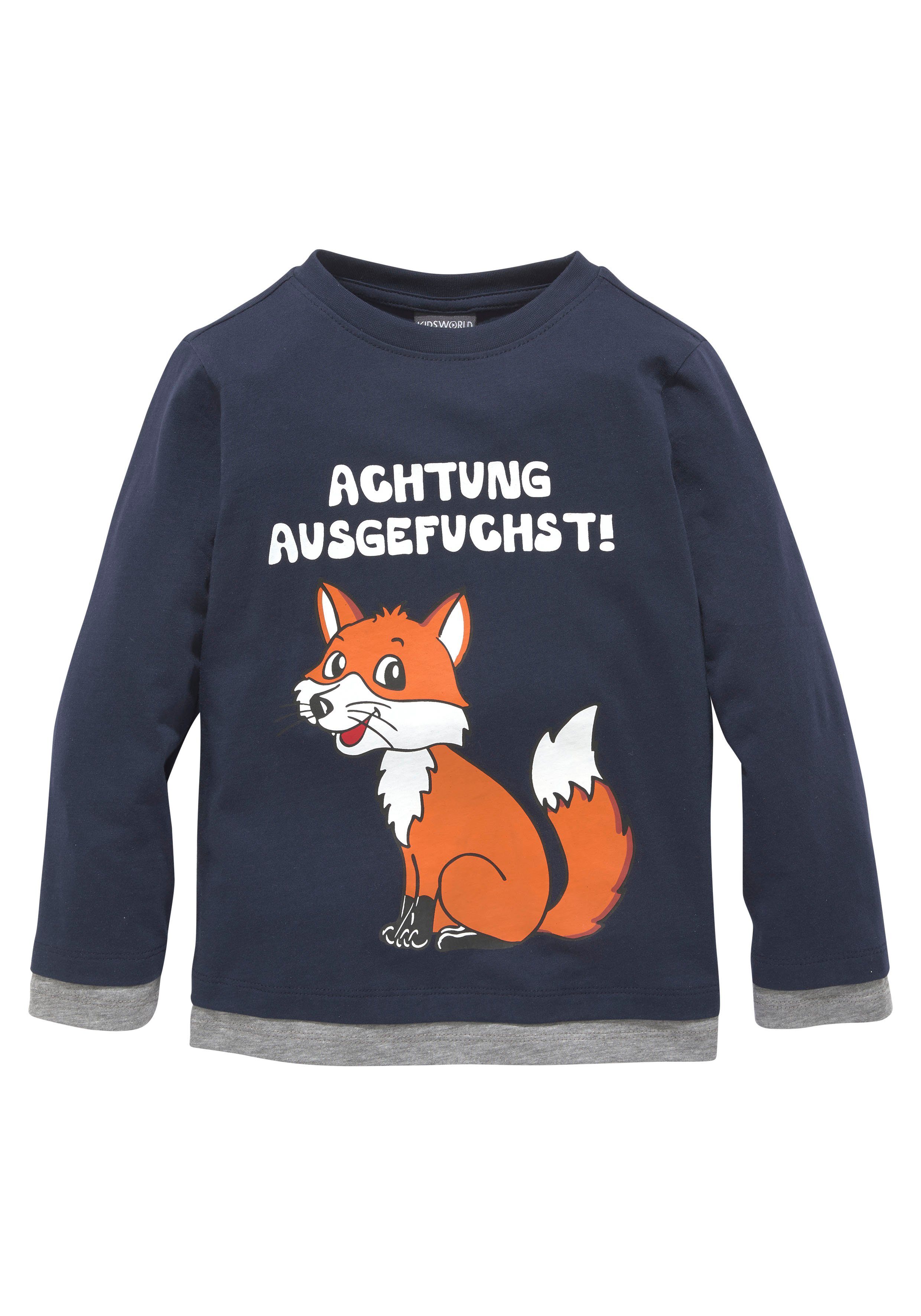 KIDSWORLD Shirt met lange mouwen Let op knutselwerk Lange mouwen, van katoen, voor sportieve...