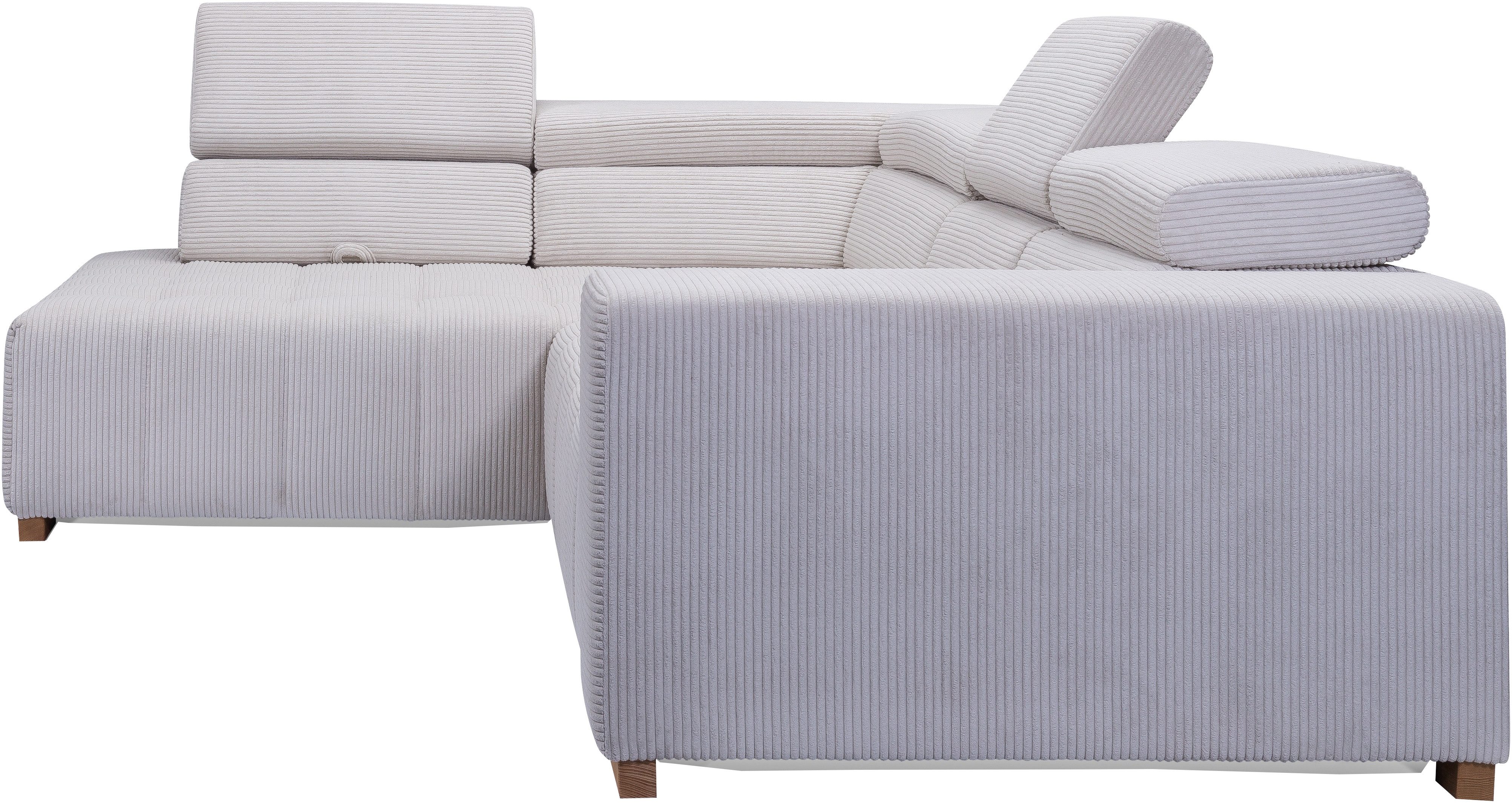 exxpo - sofa fashion Hoekbank Elianos, hoog zitcomfort, verfijnde kruisstepping in de zitting, L-vorm