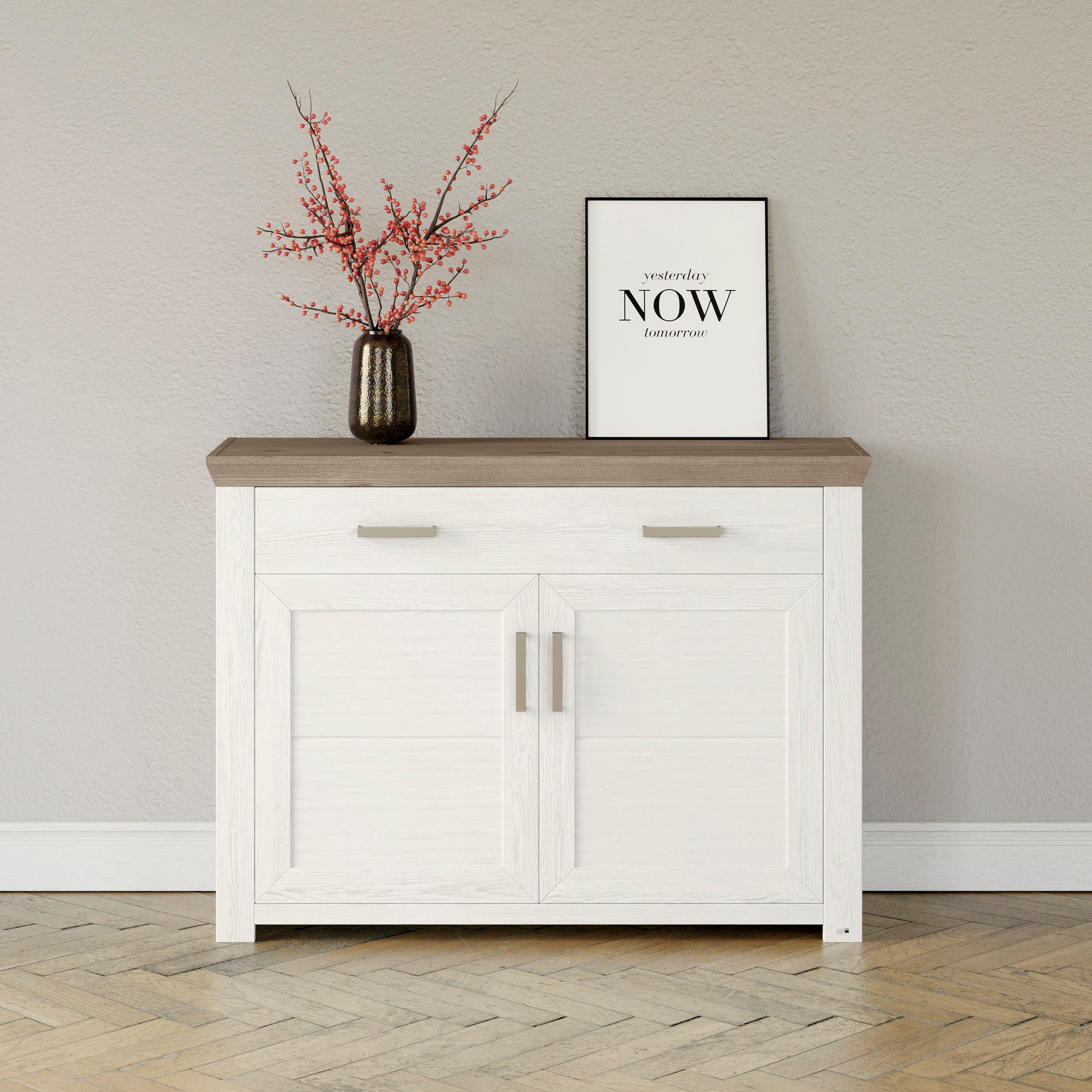 set one by Musterring Dressoir York Type 53, in 3 kleurvarianten verkrijgbaar, Landhuisstijl, Afmetingen 129 x 95 cm dressoirs wit