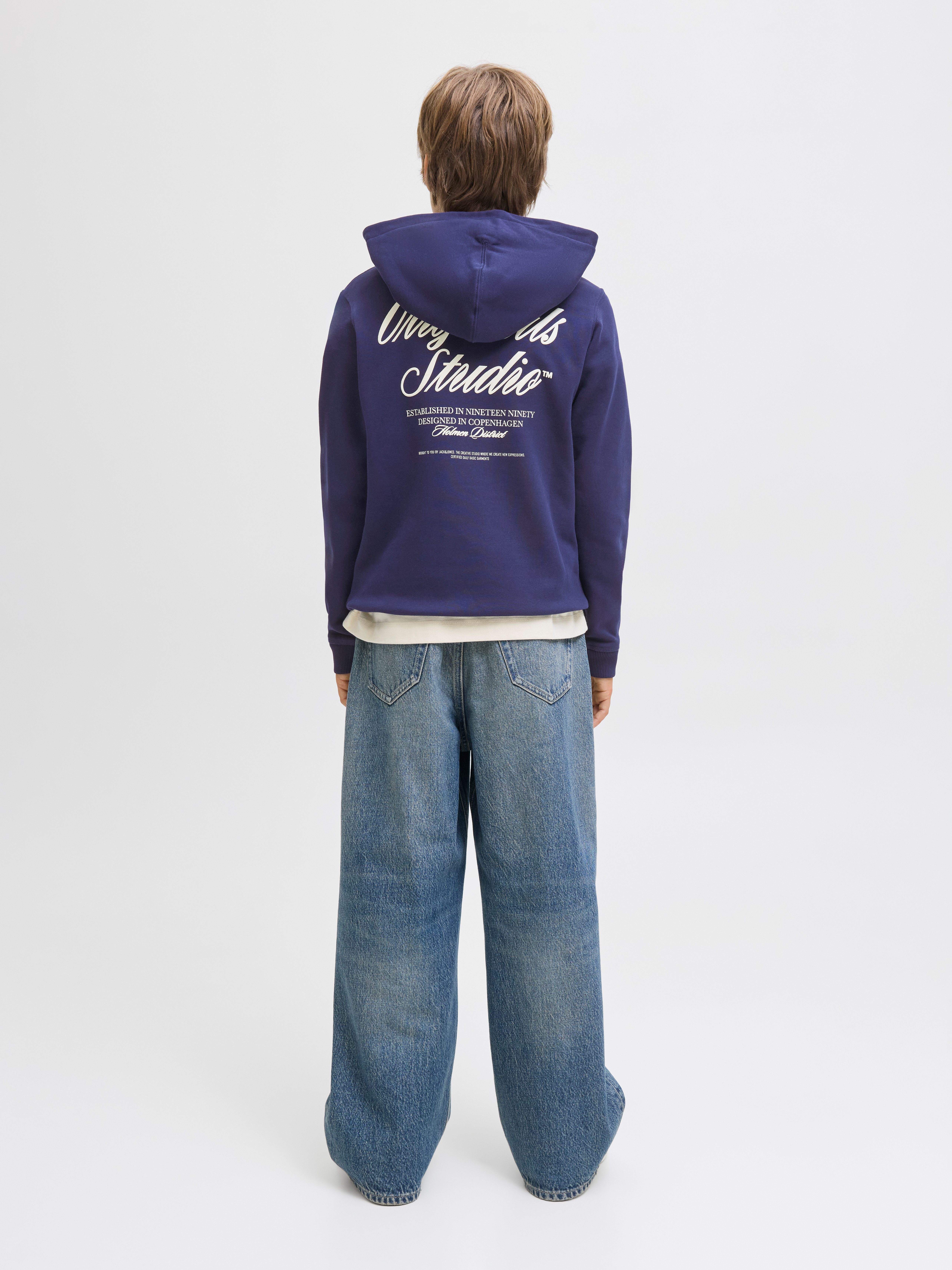 Jack & Jones Junior Hoodie JORNORREBRO TYPO BACK SWEAT HOOD SN JNR