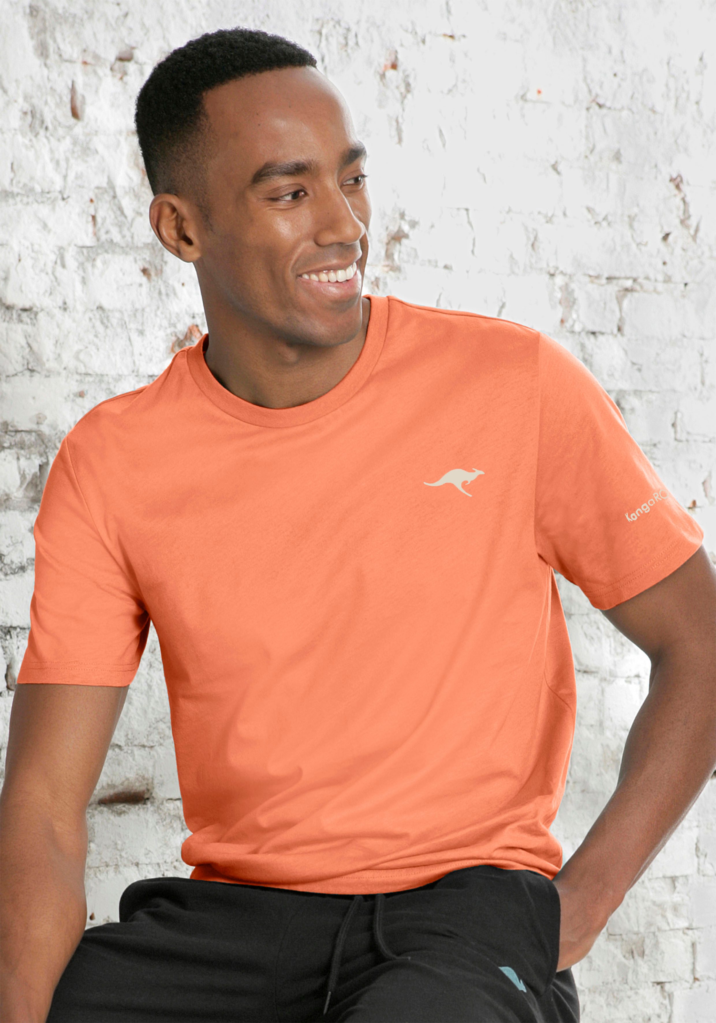 KangaROOS T-shirt met kangaroos-print op borsthoogte (Set van 2)