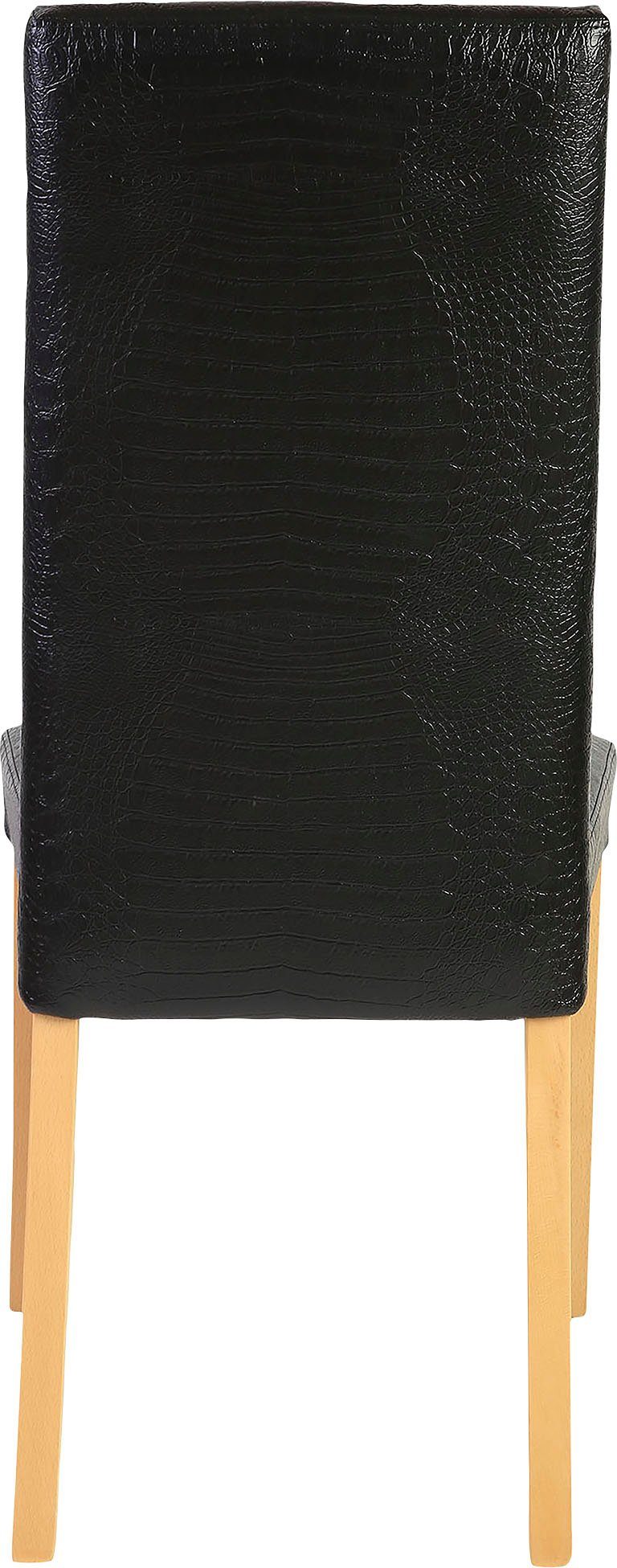 Home affaire Stoel Java Overtrokken met kunstleer met animal-stempeldruk (set, 2 stuks)