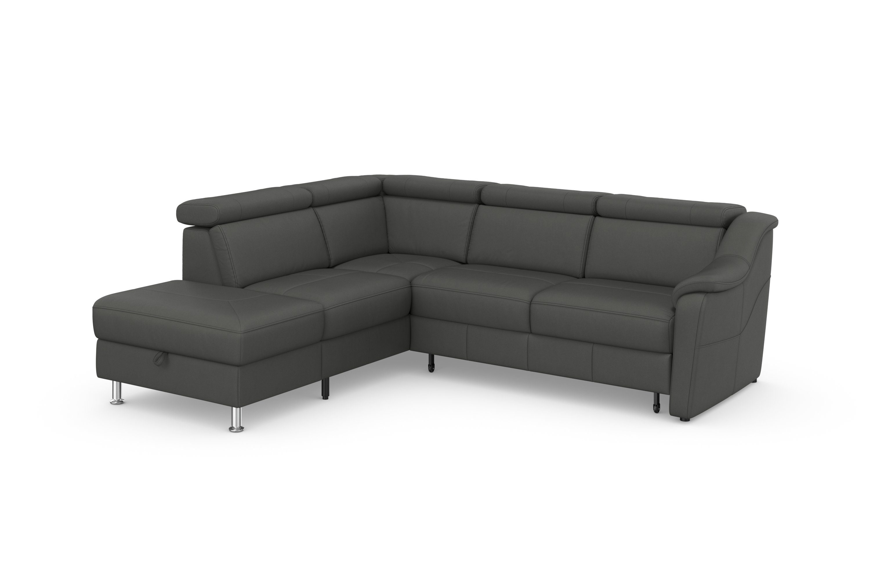 sit&more Hoekbank Freetown L-vorm met verstelbare hoofdsteun en comfortabele binnenvering