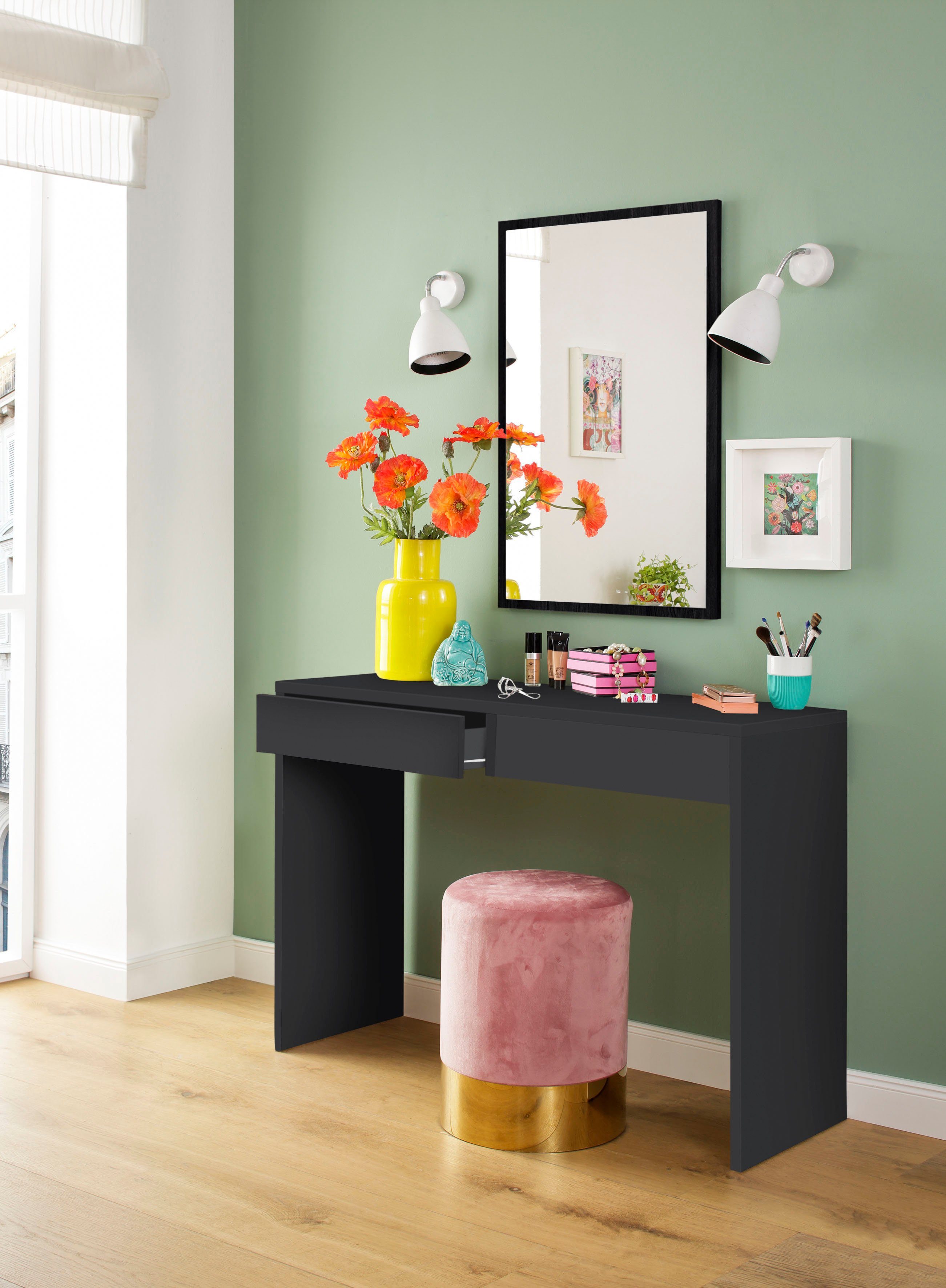 INOSIGN Make-uptafel Astral met twee laden, een werkhoogte van 78 cm, breedte 115 cm
