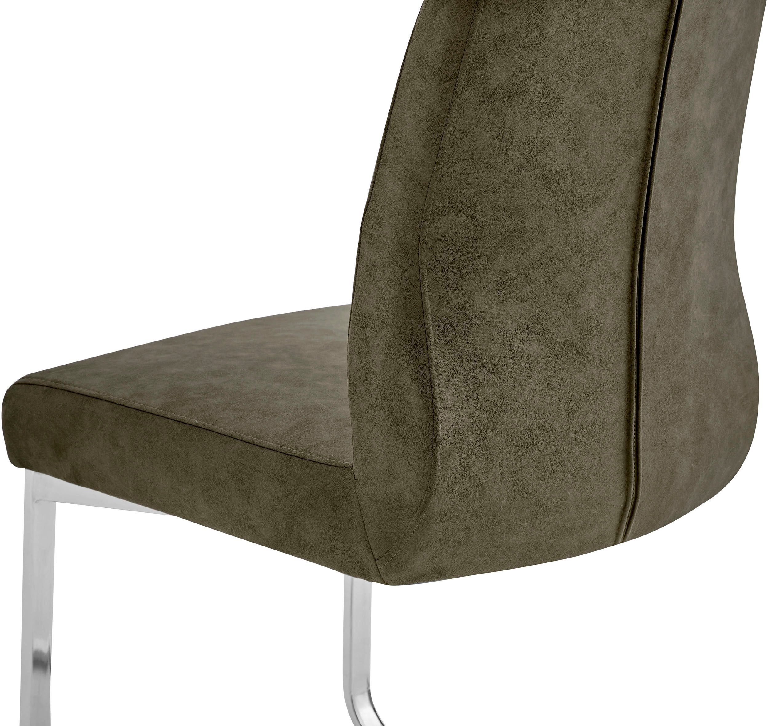byLIVING Eetkamerstoel Marlen XXL belastbaar tot 150 kg, vintage bekleding, sledestoel (set, 2 stuks)