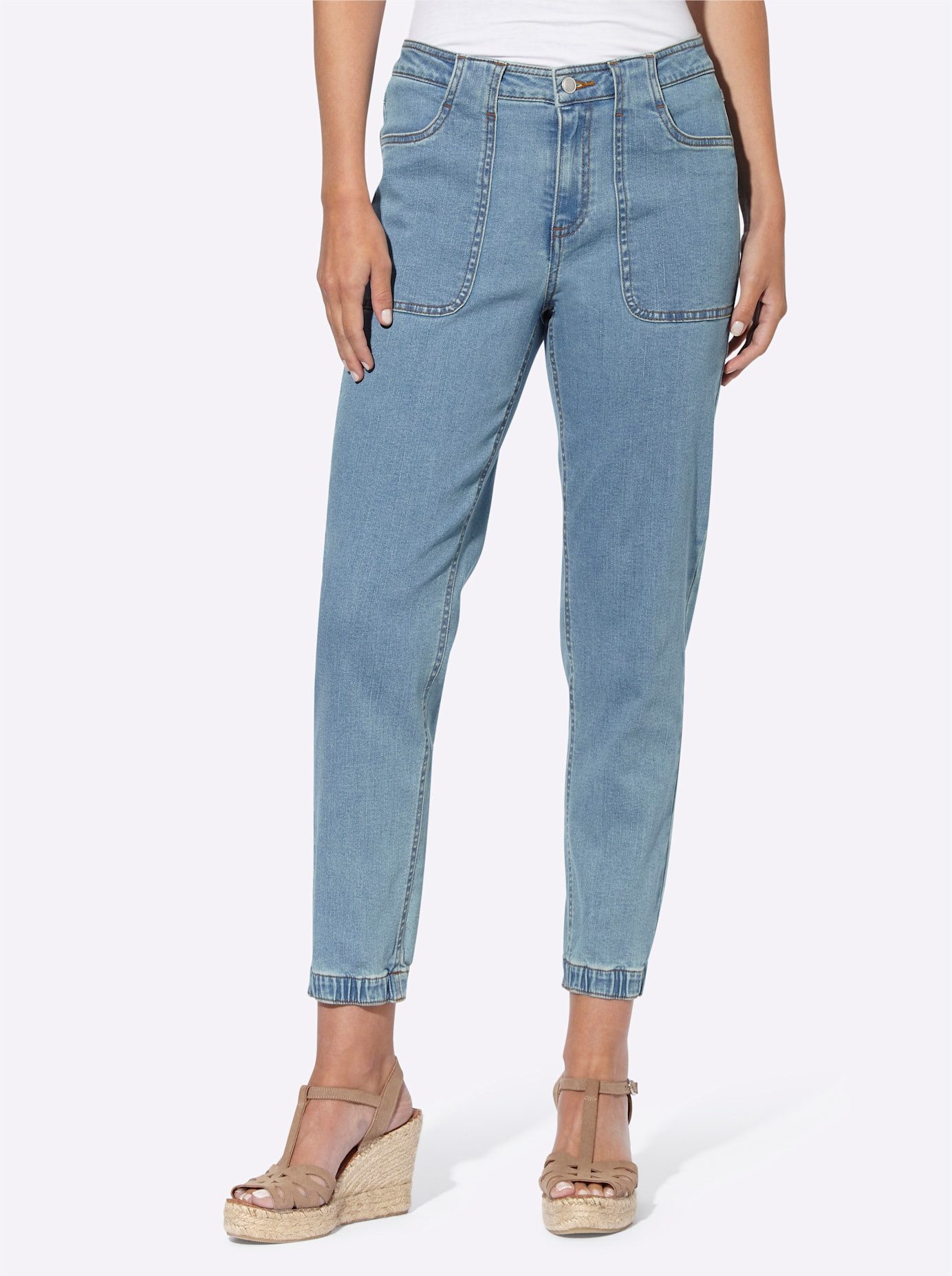 heine 7/8 jeans dames 7/8 jeans maat 38 blauw