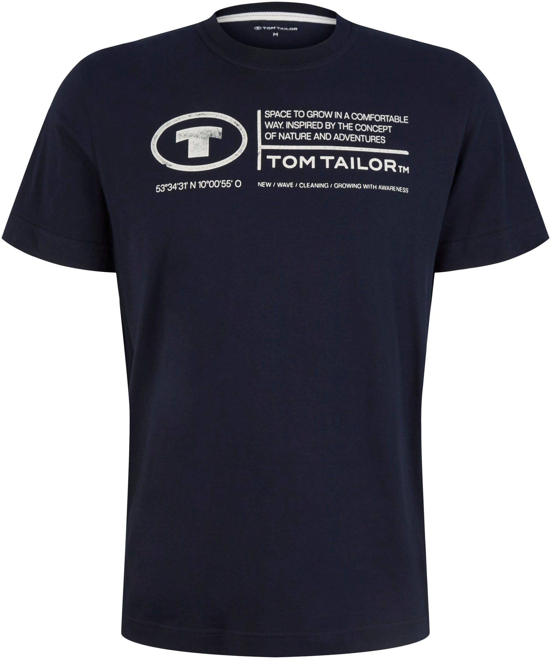 Tom Tailor Shirt met print Tom Tailor heren T-shirt, frontprint