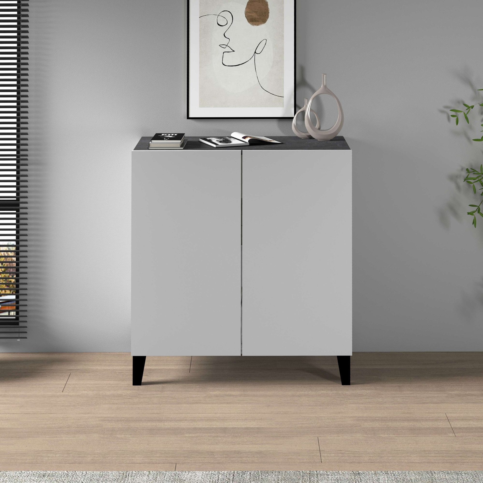 INOSIGN Archiefkast Sunrise Archiefkast, Multifunctionele kast, Bureaukast met 2 deuren & 2 vakken, breedte 79,2 cm, gemaakt in italië