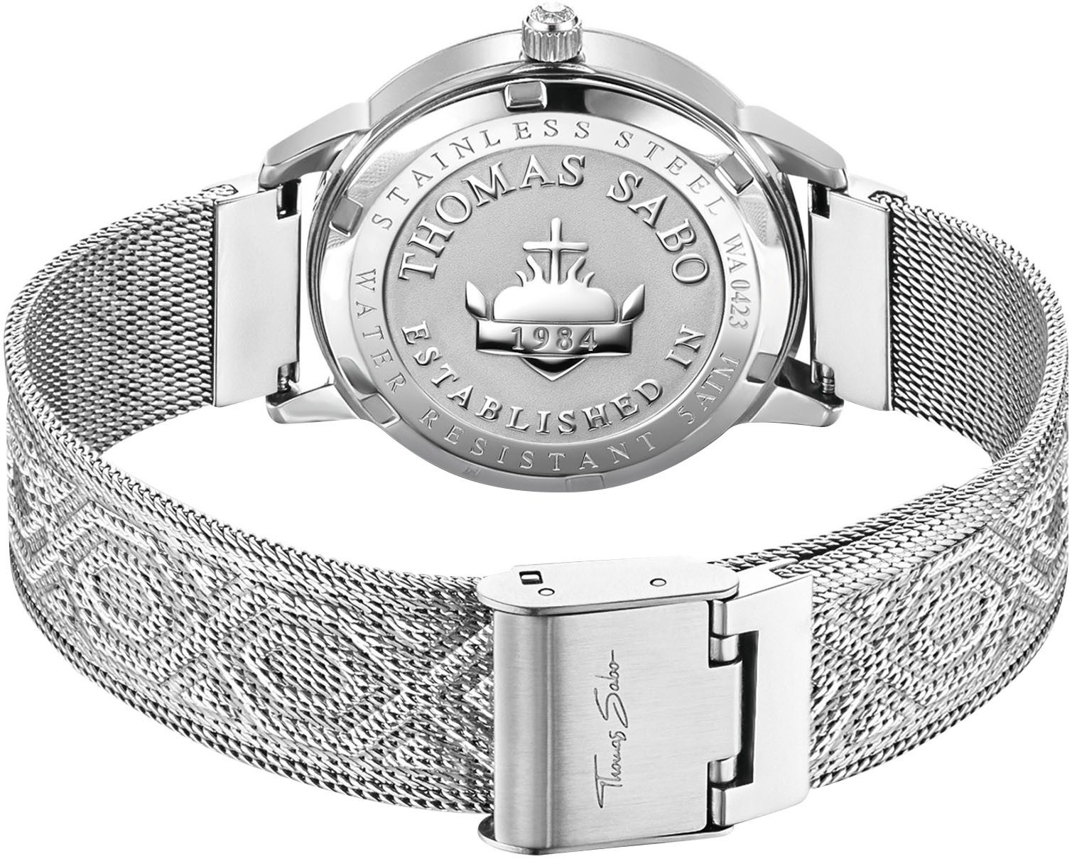 THOMAS SABO Kwartshorloge SPIRIT MAGIC GARDEN Horloge, dameshorloge, stalen band, analoog, zirkonia (synth.)