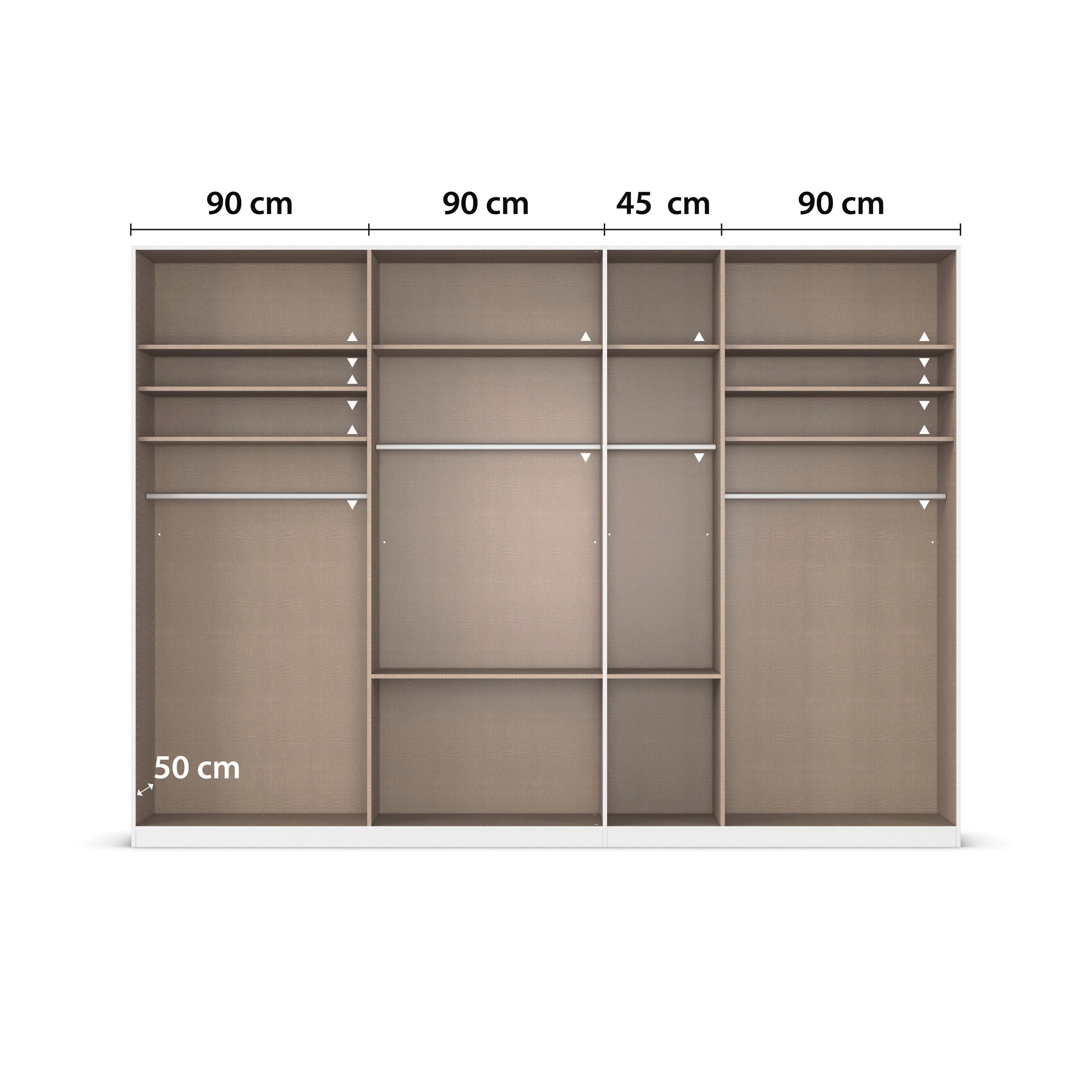 rauch Draaideurkast Kledingkast kast garderobe AGORDO met decor- of hoogglansfront