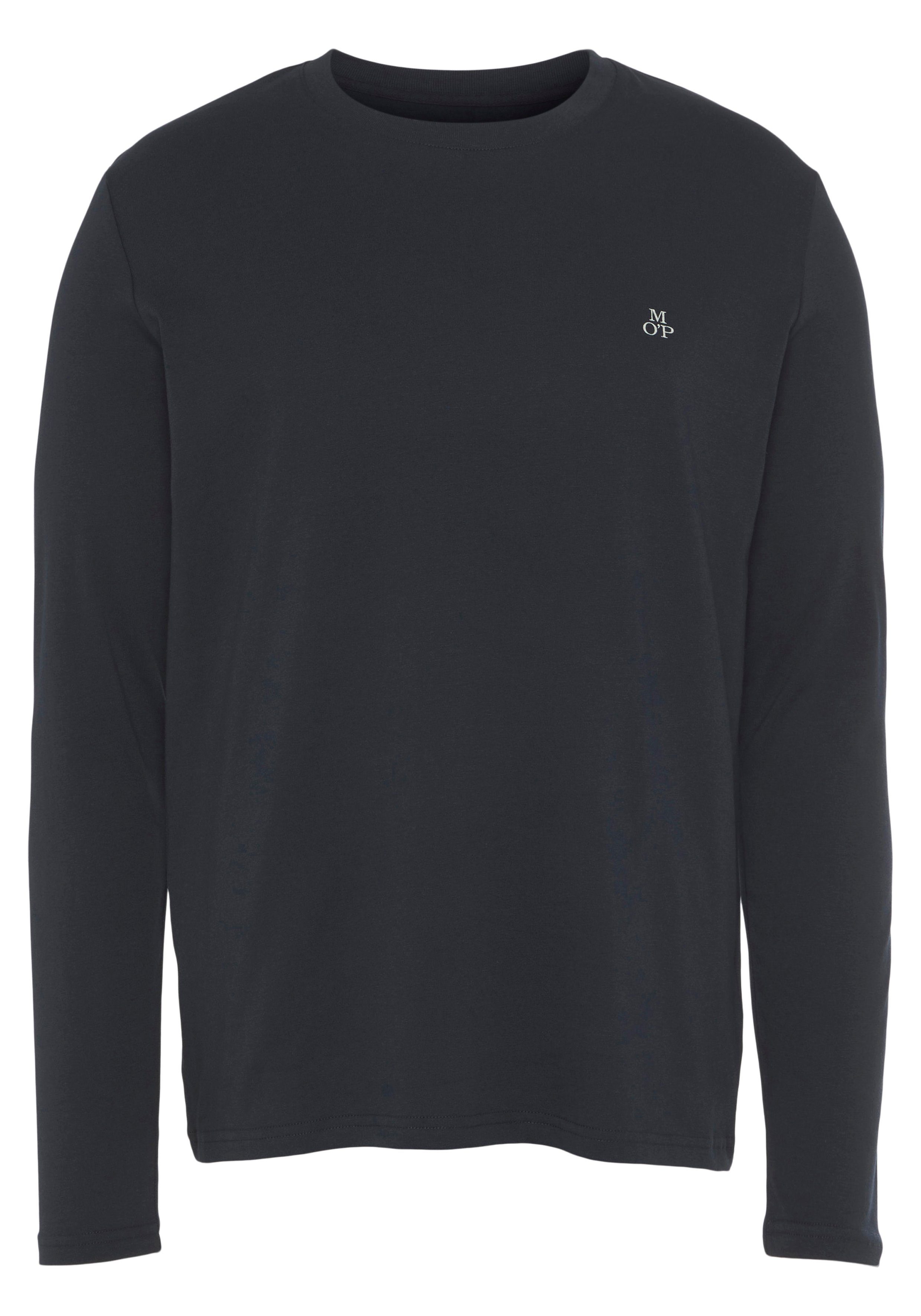 Marc O'Polo Shirt met lange mouwen met subtiele logo-print aan de voorkant