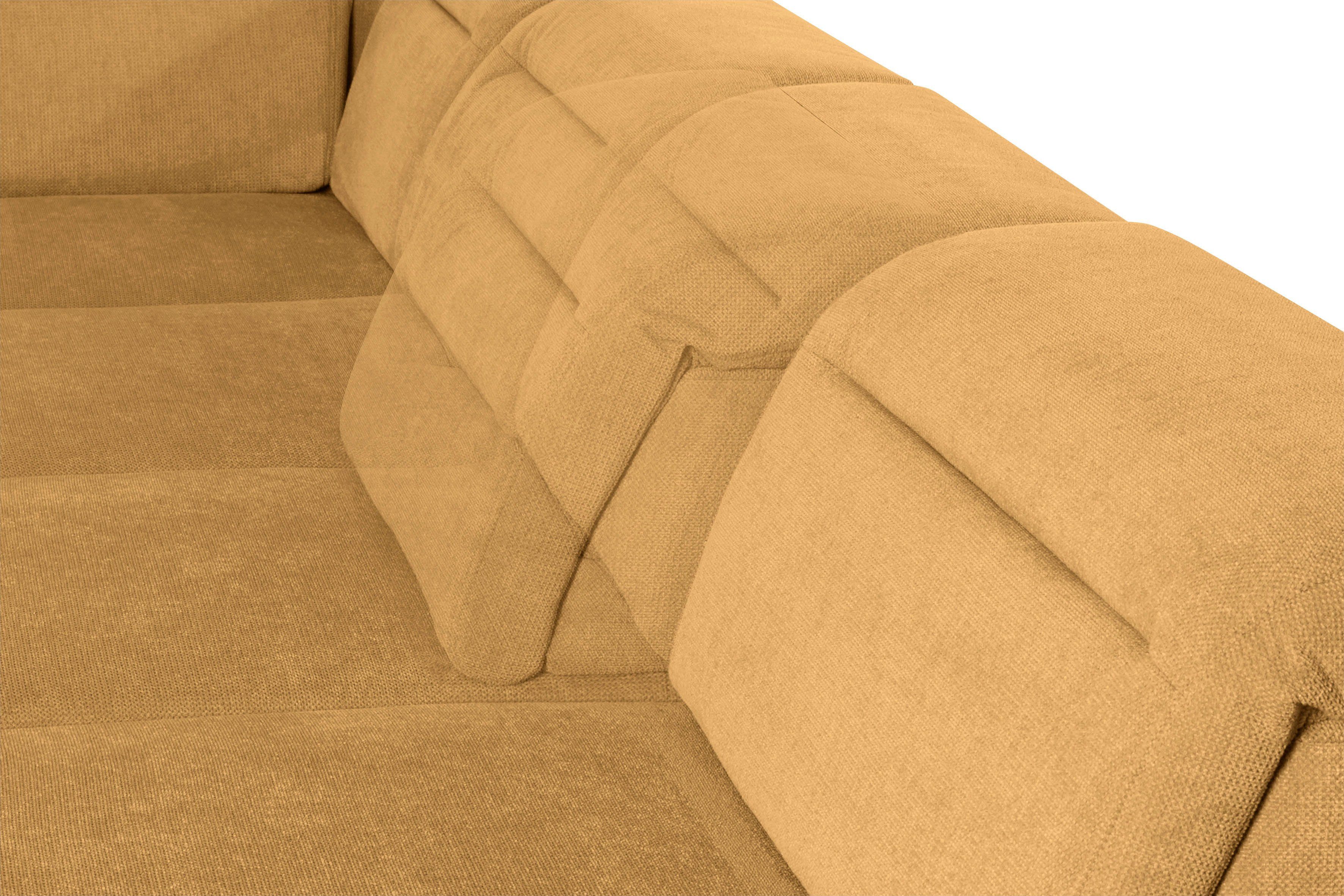 sit&more Zithoek Percy U-vorm 12 cm poothoogte, zitdiepteverstelling, naar keuze in 2 pootkleuren