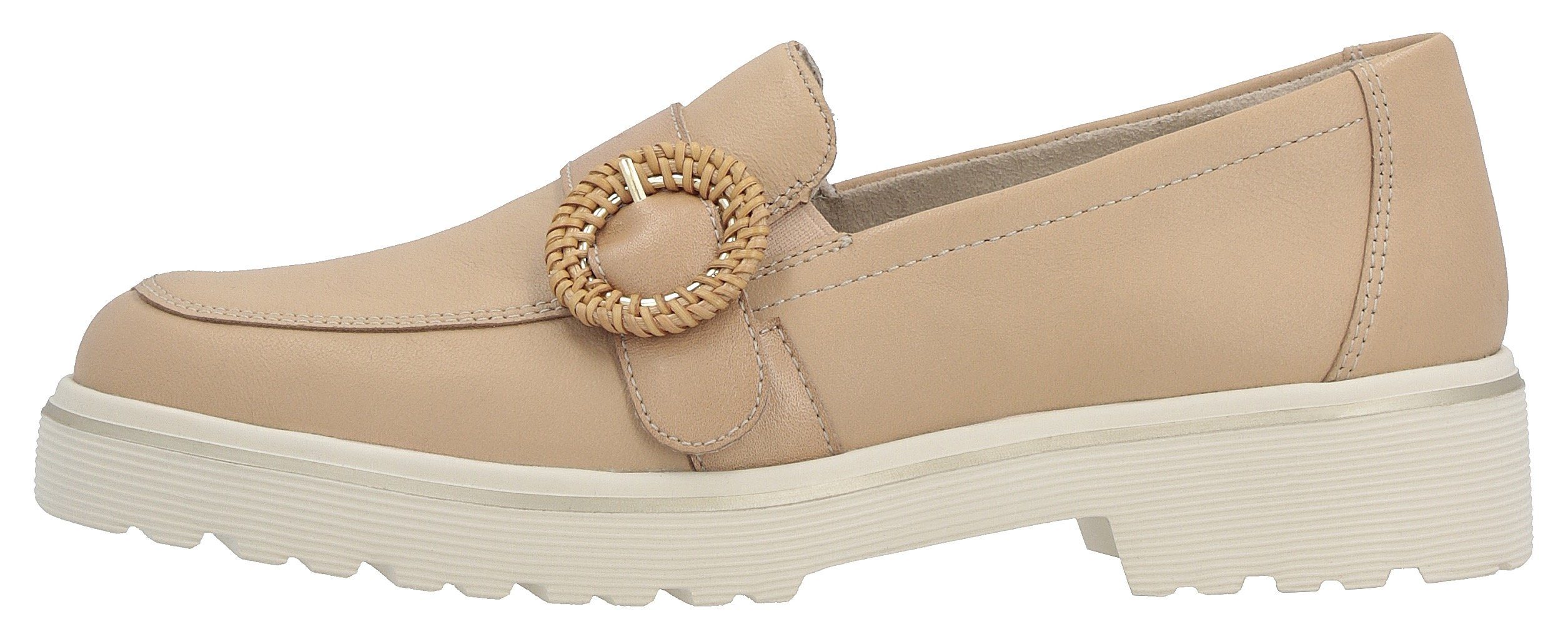 Remonte Loafers Chunky slipper, plateau slipper met moderne vlecht-siergesp