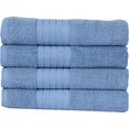 good morning handdoeken uni good morning met een mooie rand (4 stuks) blauw