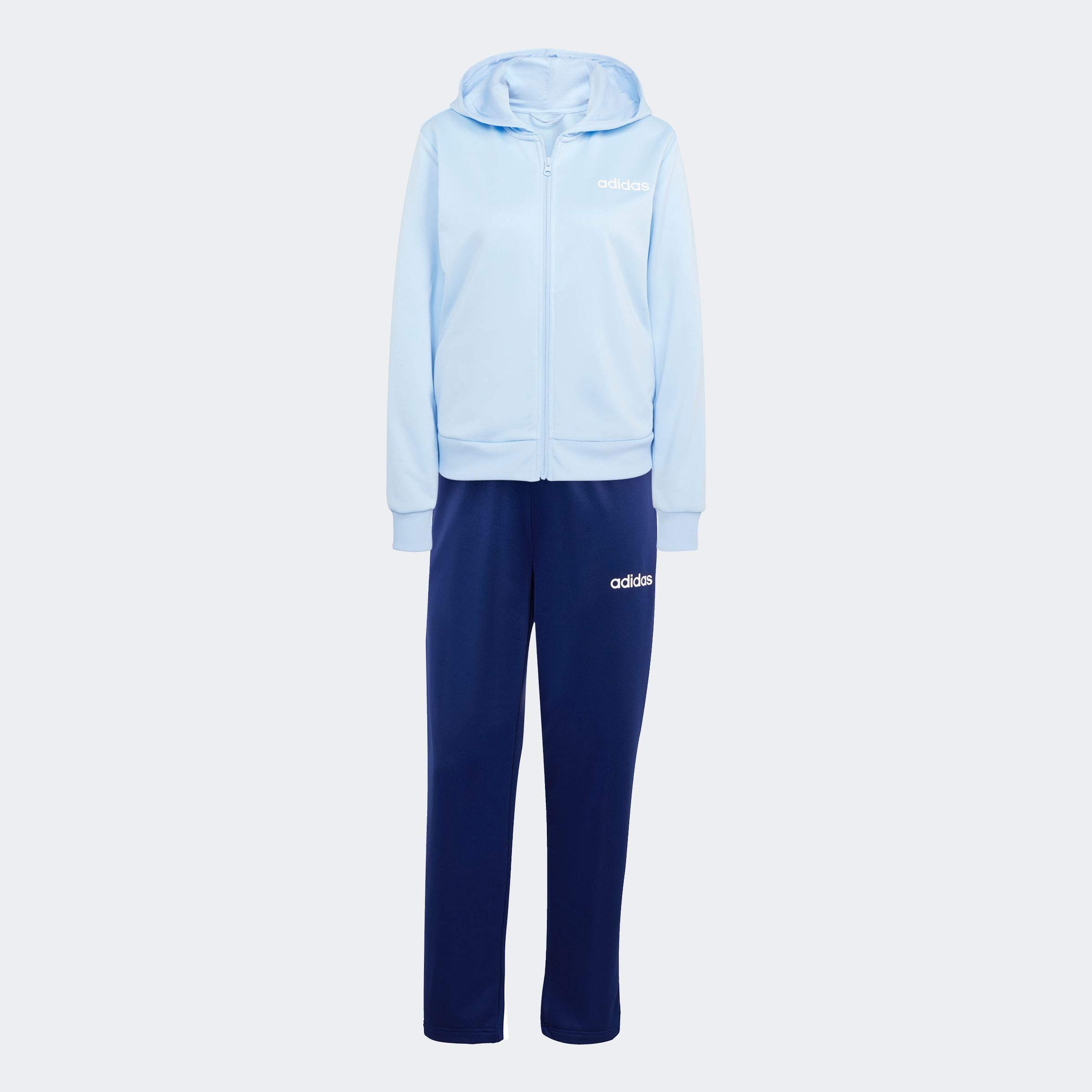 adidas Sportswear Trainingspak W LINEAR TS Trainingsjack met capuchon, trainingspak (2-delig)