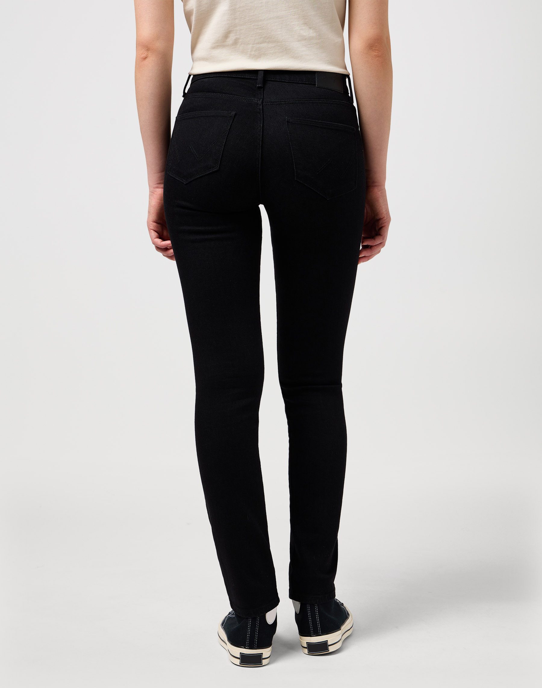 Wrangler 5-pocket jeans met contrastkleurige naden