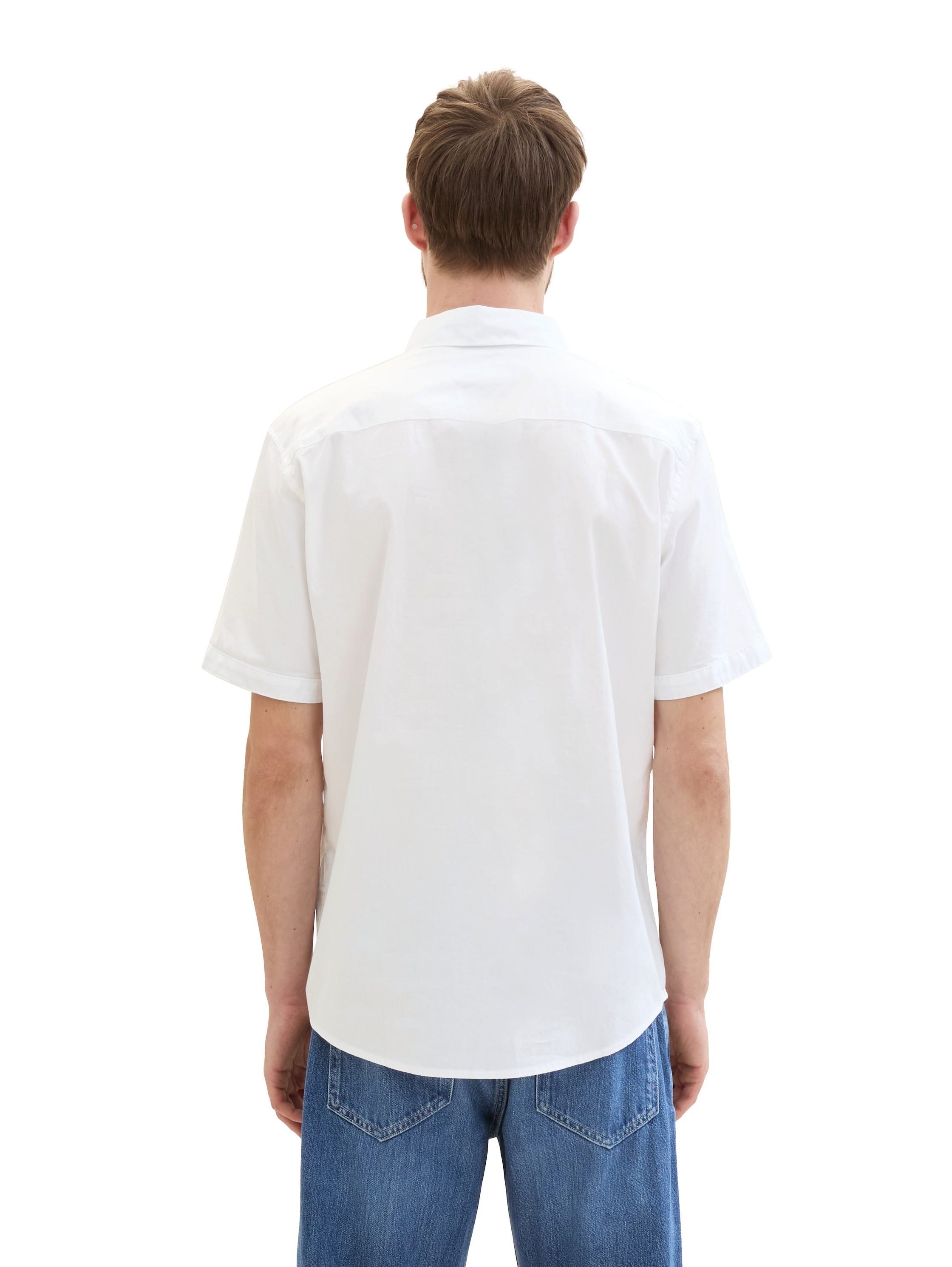 Tom Tailor Overhemd met korte mouwen met contrastkleurige knopen